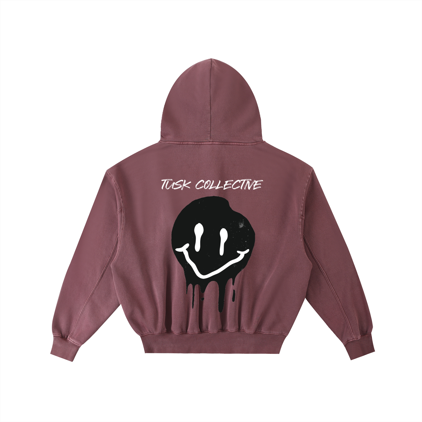 Frayed Enzyme Washed Fleece Hoodie