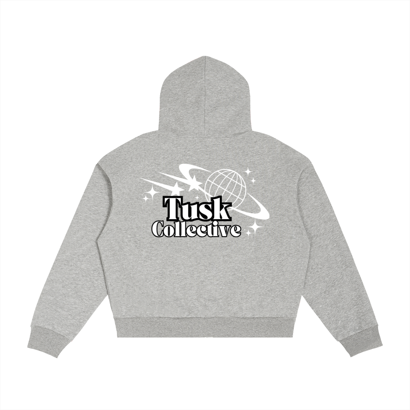 Contrast Plaid Boxy Zip Hoodie