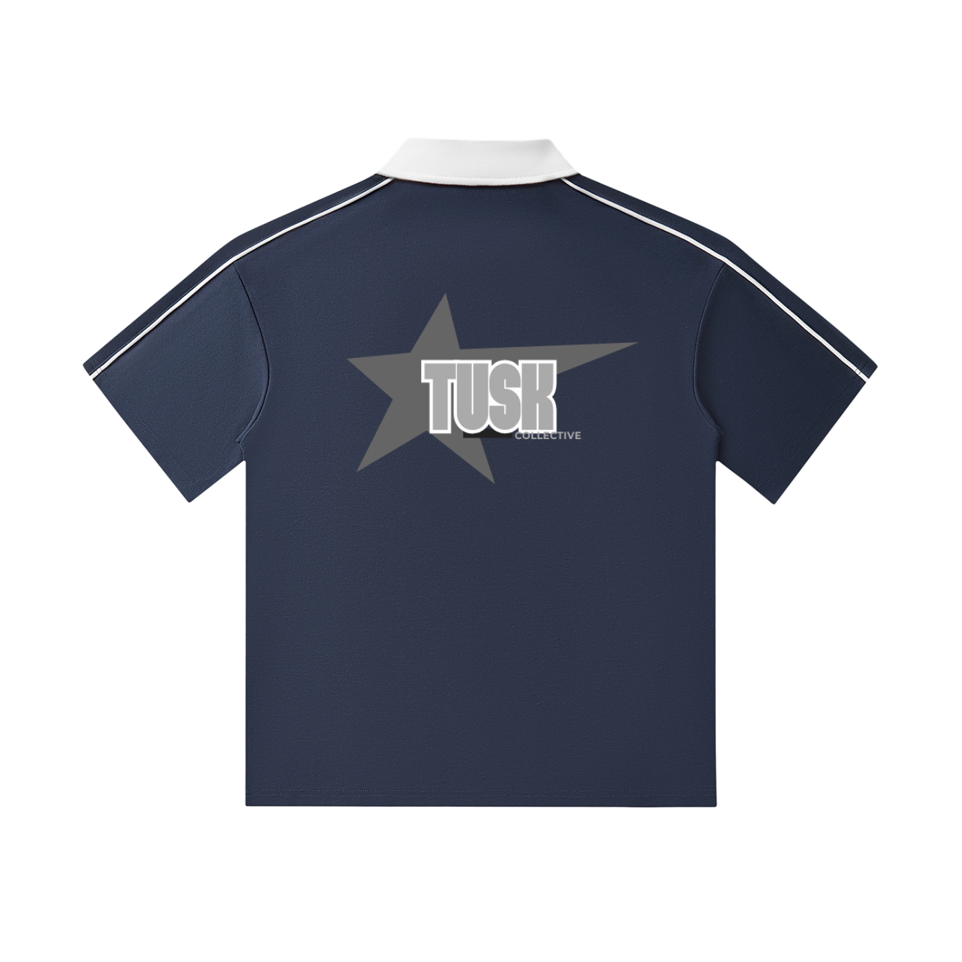 Contrast Collar Short-Sleeve Polo Shirt