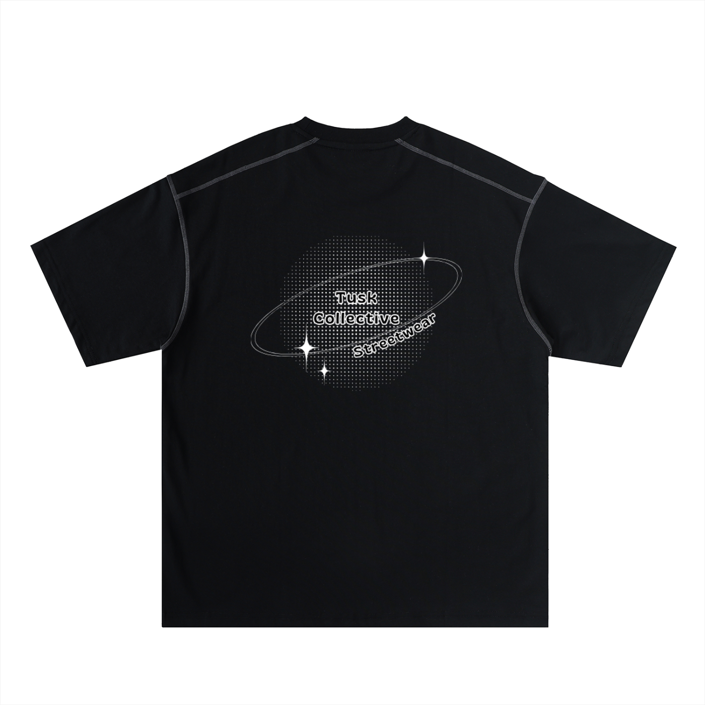 Oversized Contrast-Stitched Cotton Tee