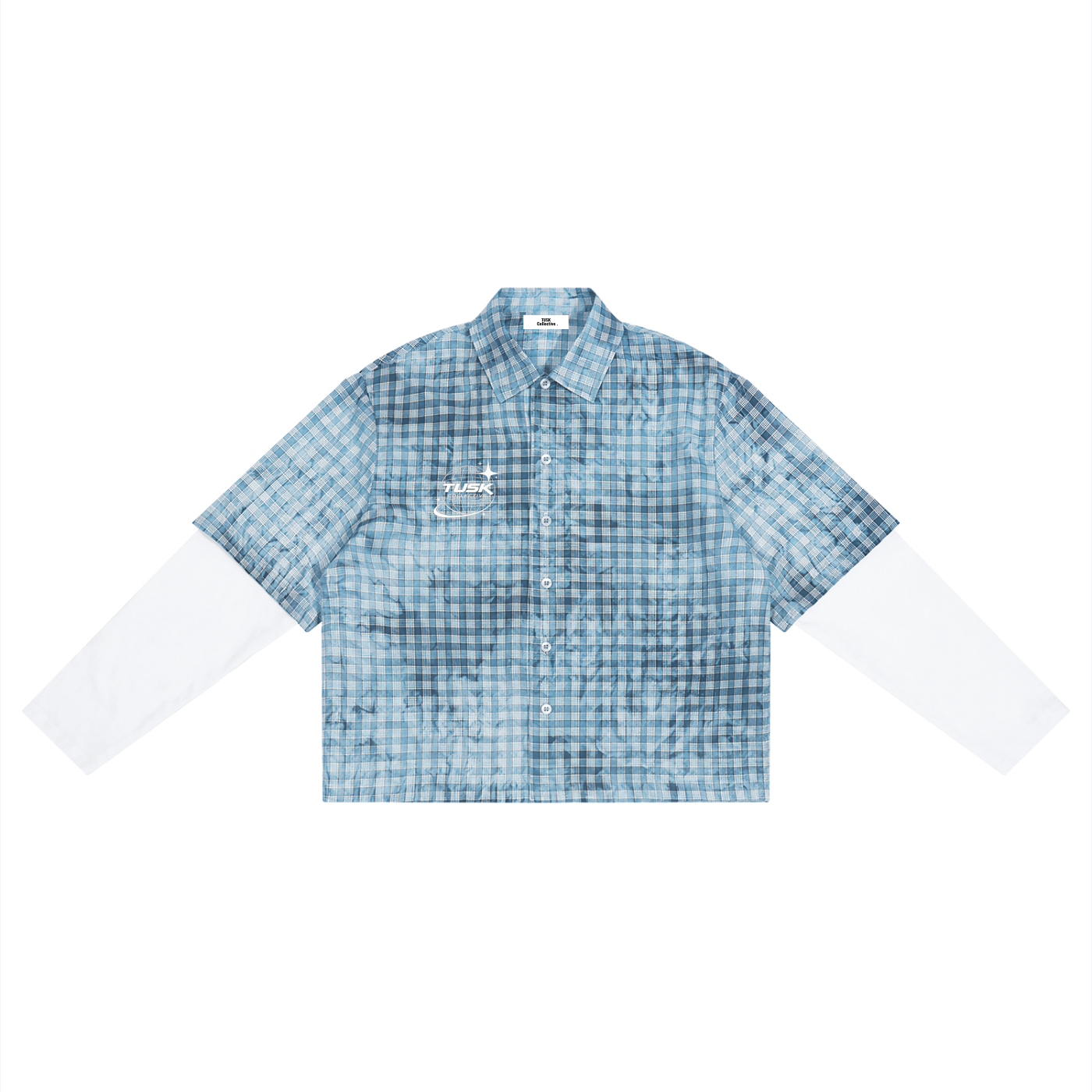 Unisex Vintage Wash Plaid Short Sleeve Shirt