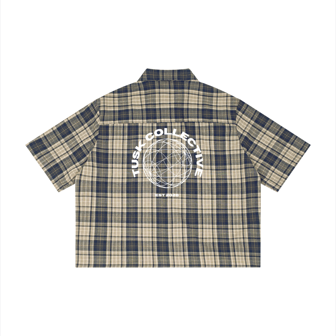 Unisex Plaid Boxy Short Sleeve Shirt