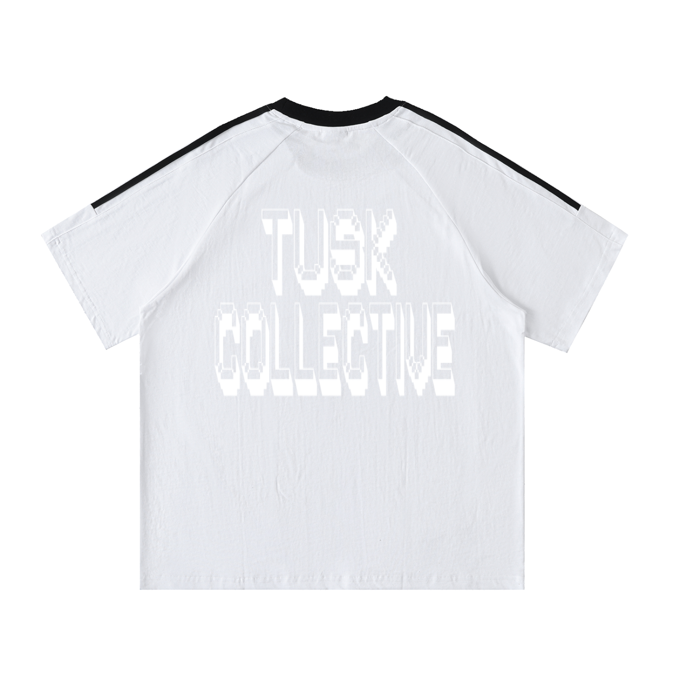 Contrast Tape Crewneck Cotton T-Shirt