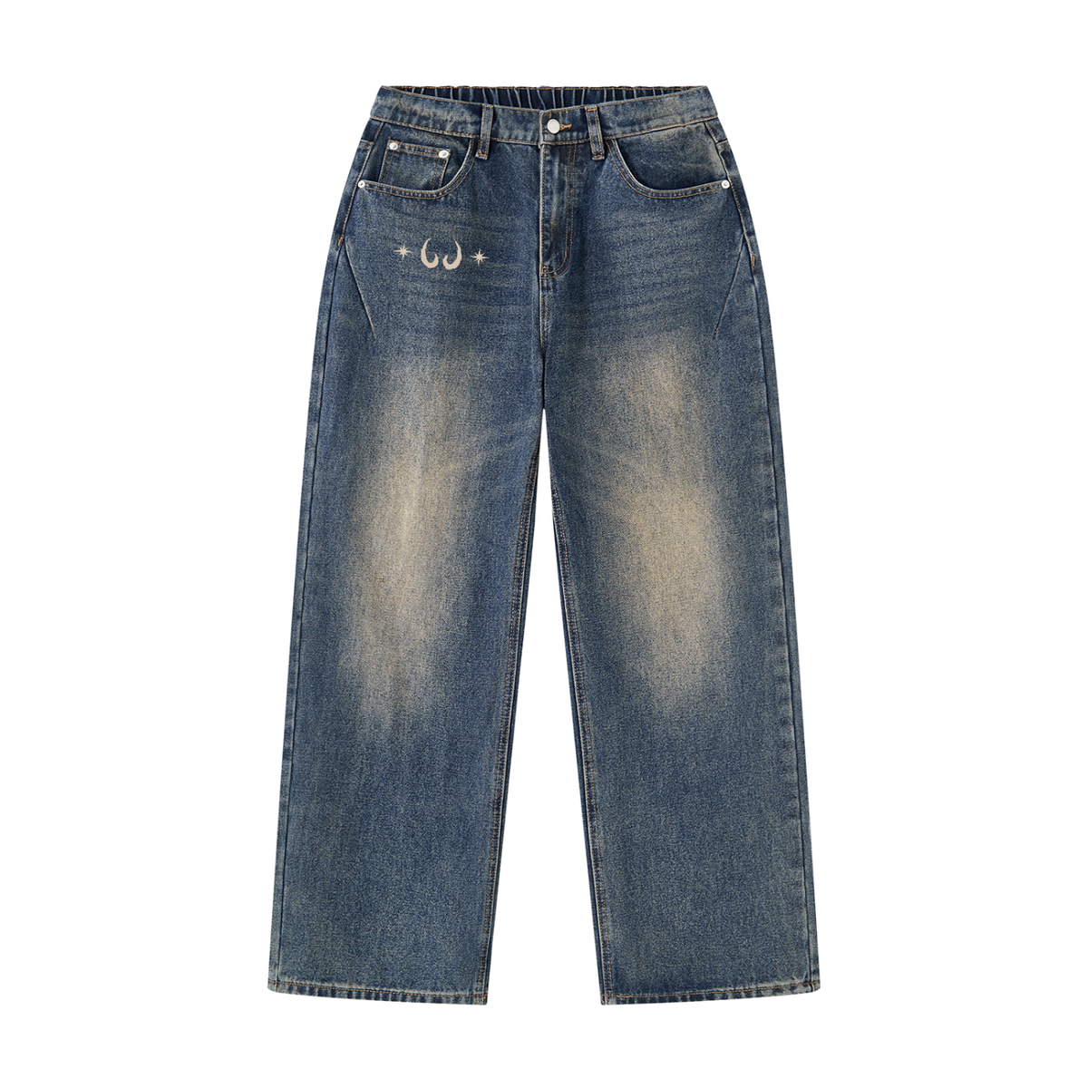 Men's Vintage Wash Denim Jeans
