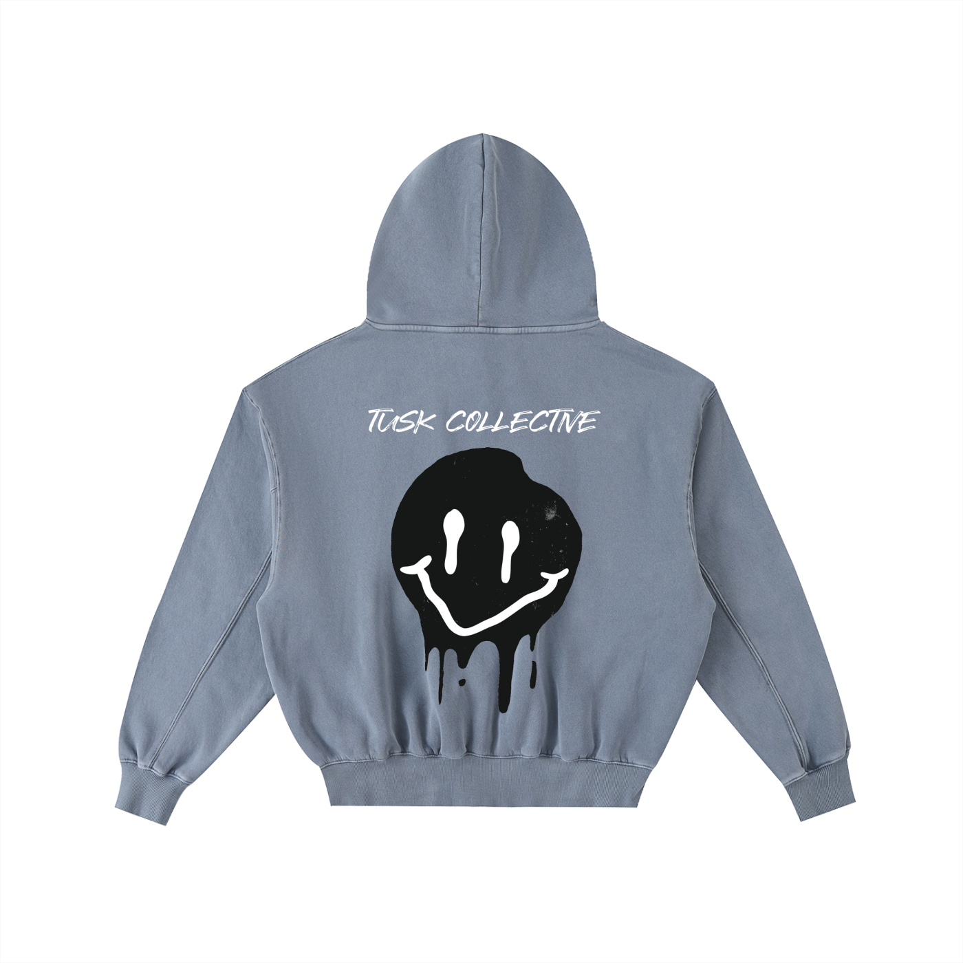 Frayed Enzyme Washed Fleece Hoodie