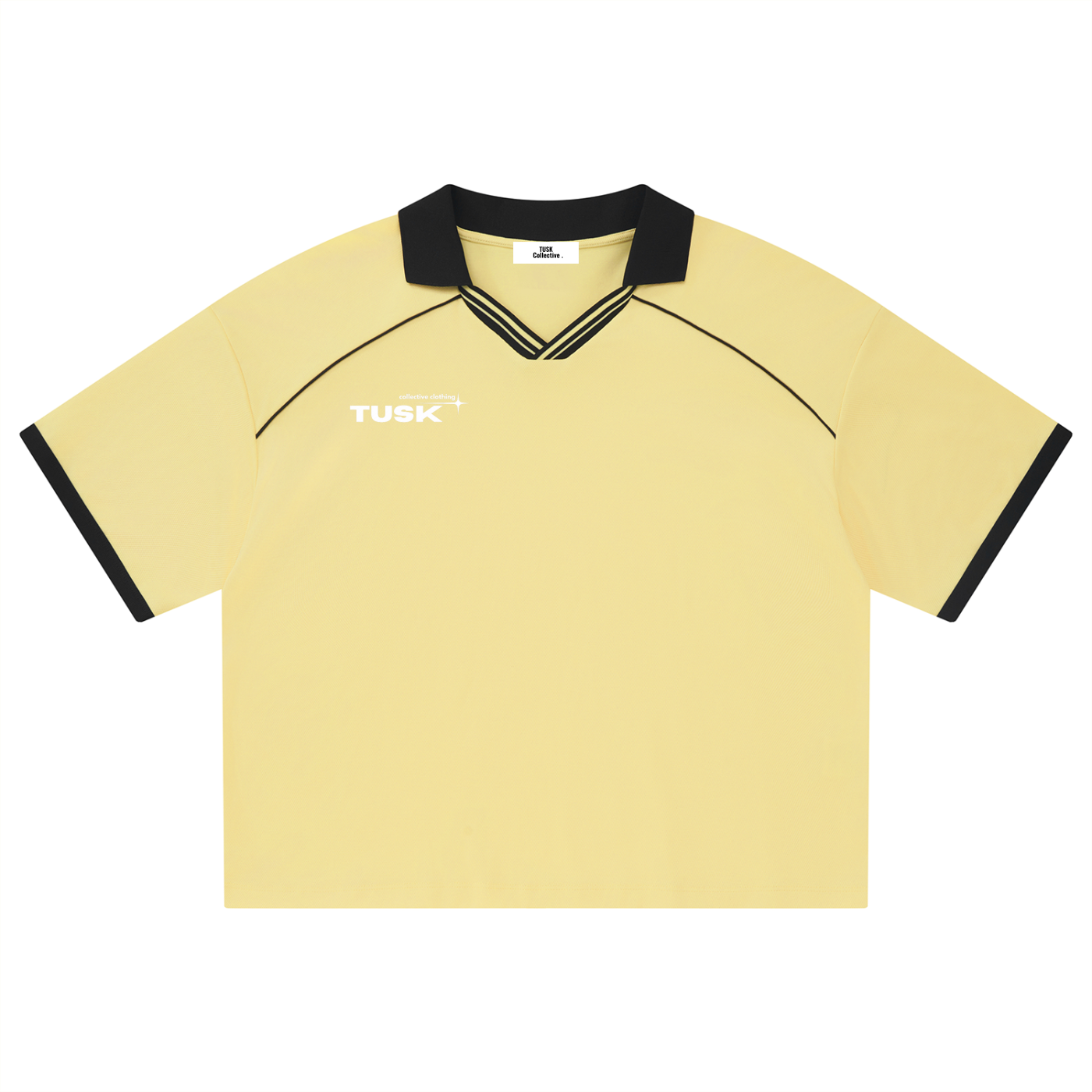 Unisex Collared Piping Boxy Soccer Jersey