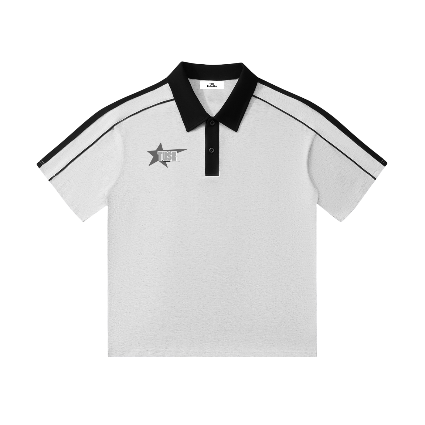 Contrast Collar Short-Sleeve Polo Shirt