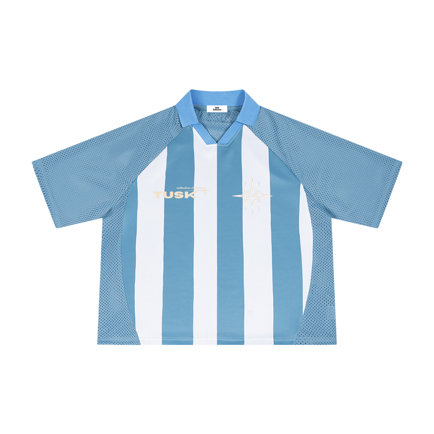 Unisex Striped Mesh Boxy Soccer Jersey