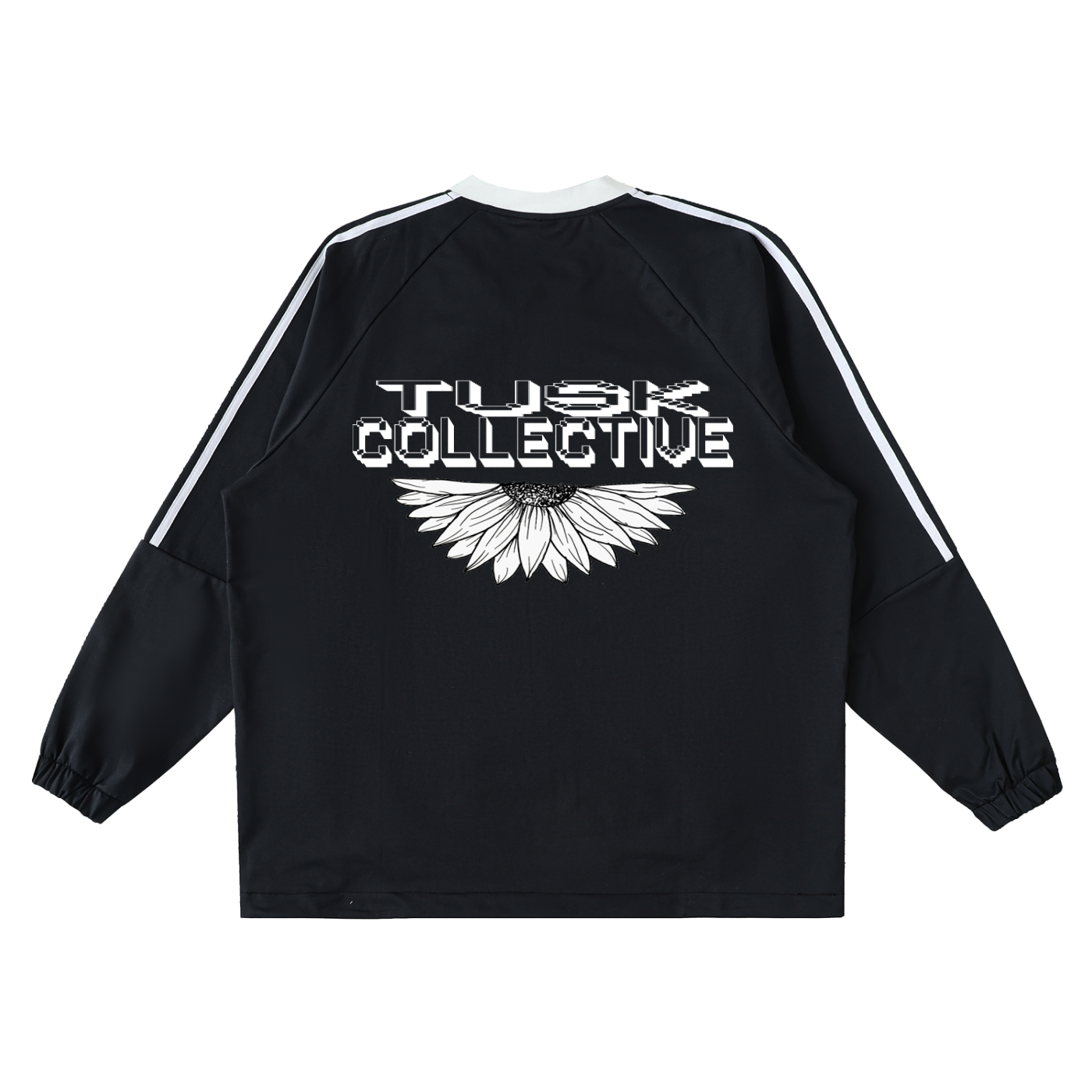 Color-Block V-Neck Long-Sleeve T-Shirt