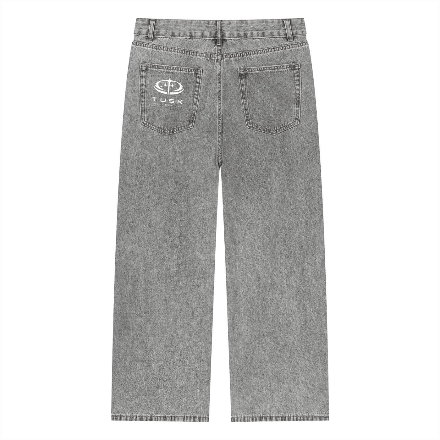 Unisex Vintage Wash Straight Leg Jeans