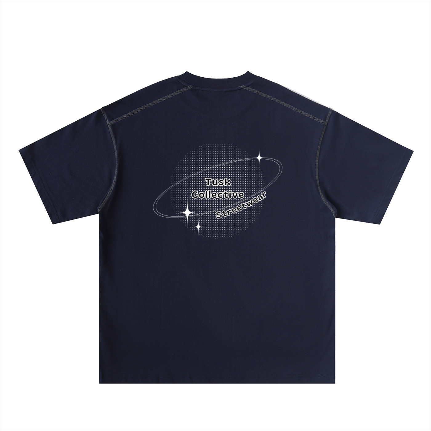 Oversized Contrast-Stitched Cotton Tee