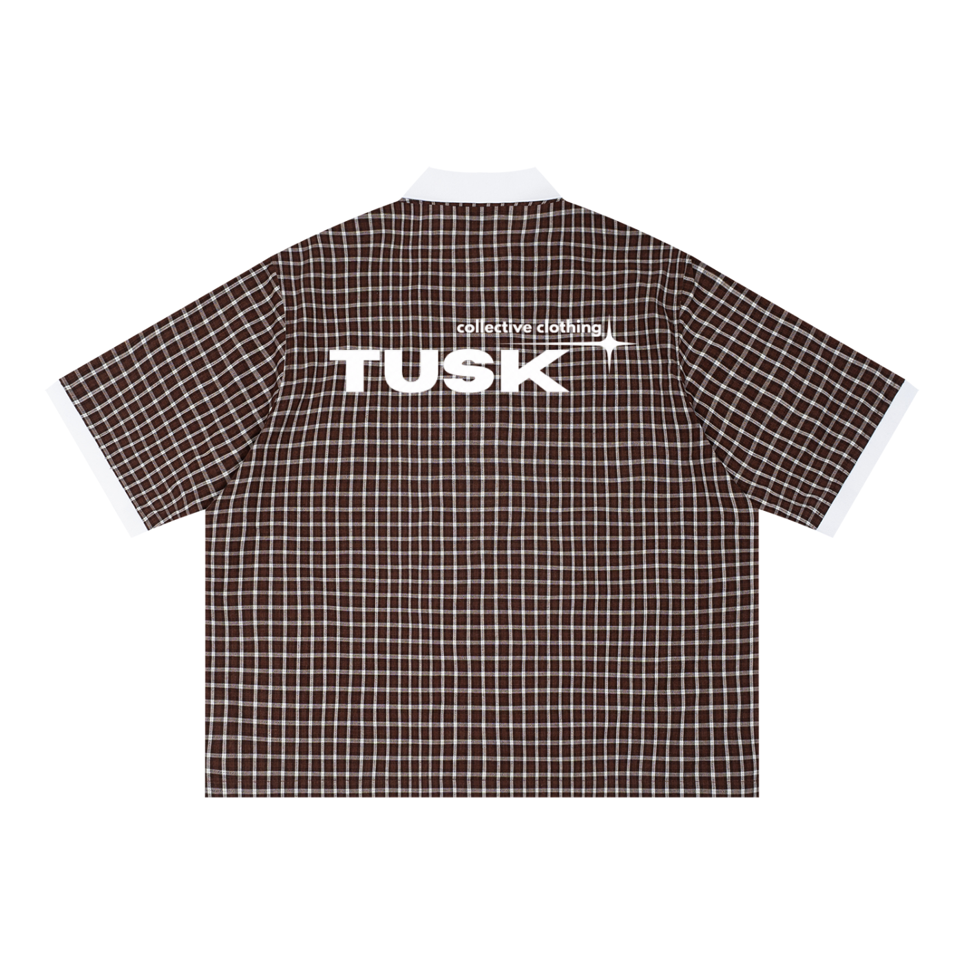 Unisex Boxy Plaid Color Block Polo Shirt