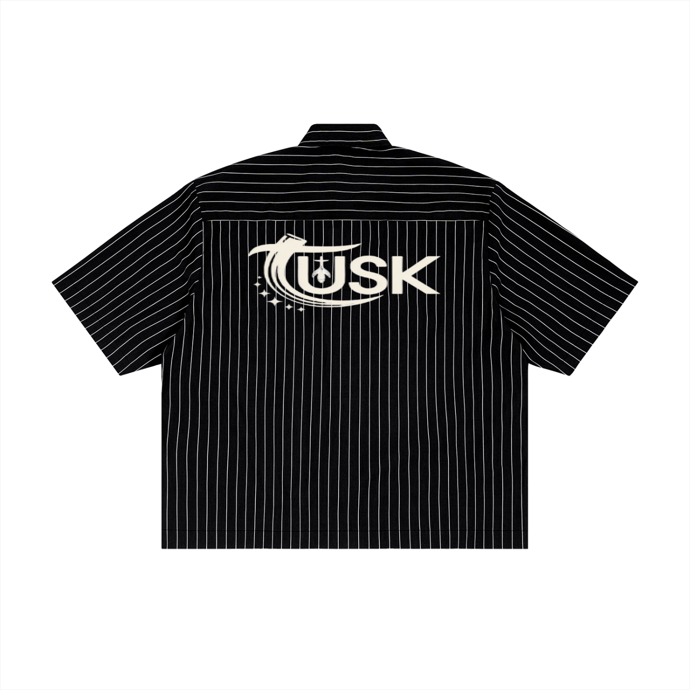 Unisex Striped Boxy Button-Up Shirt