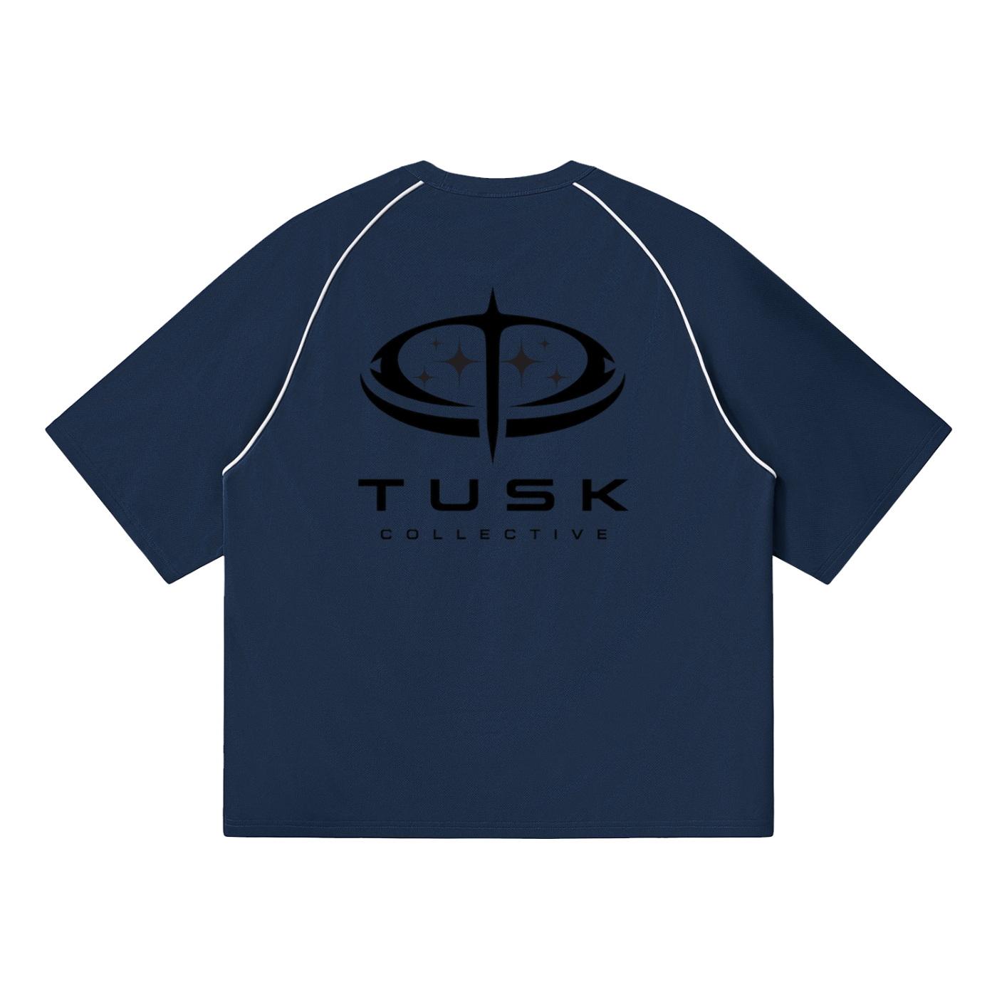 Contrast Piping Panel Raglan T-Shirt