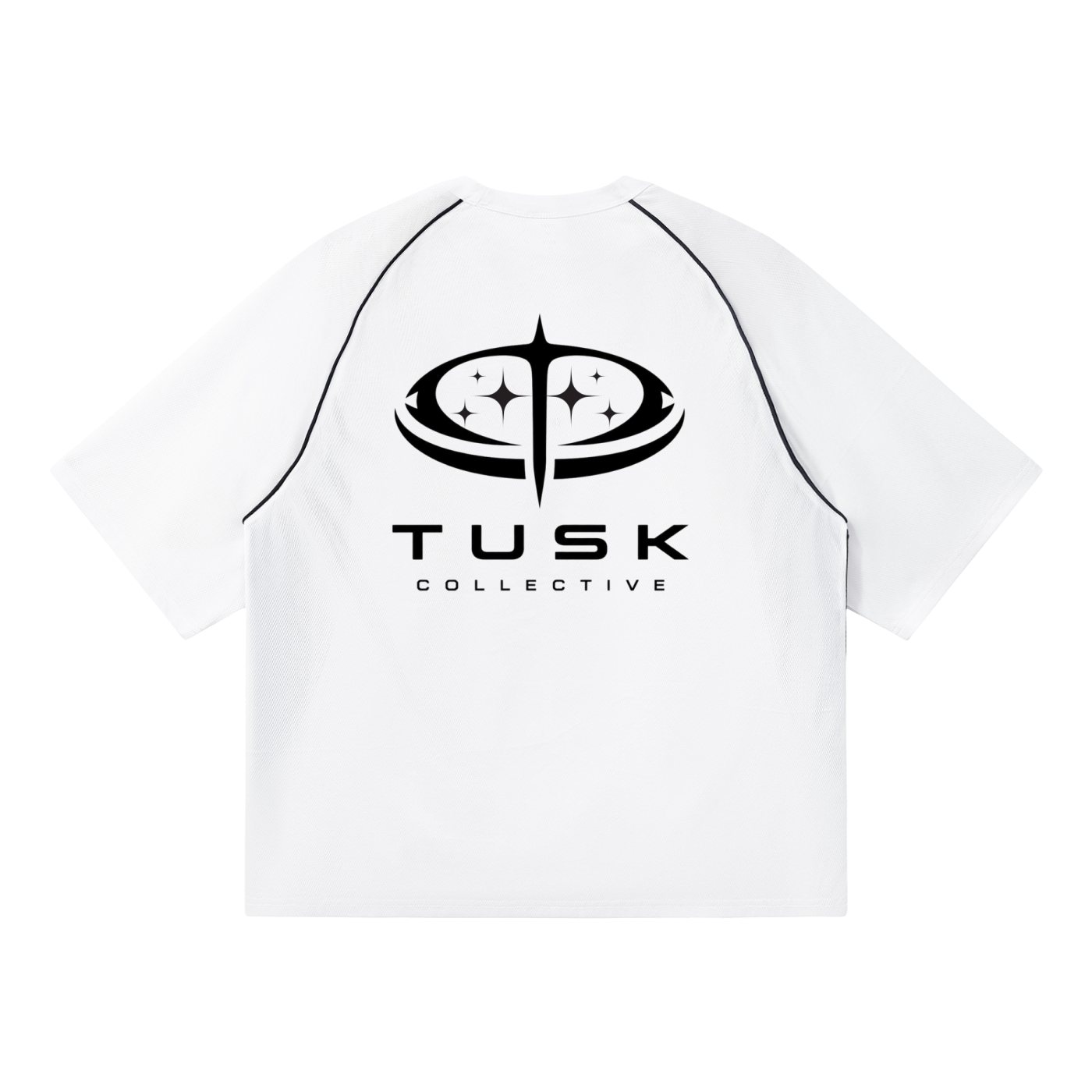 Contrast Piping Panel Raglan T-Shirt