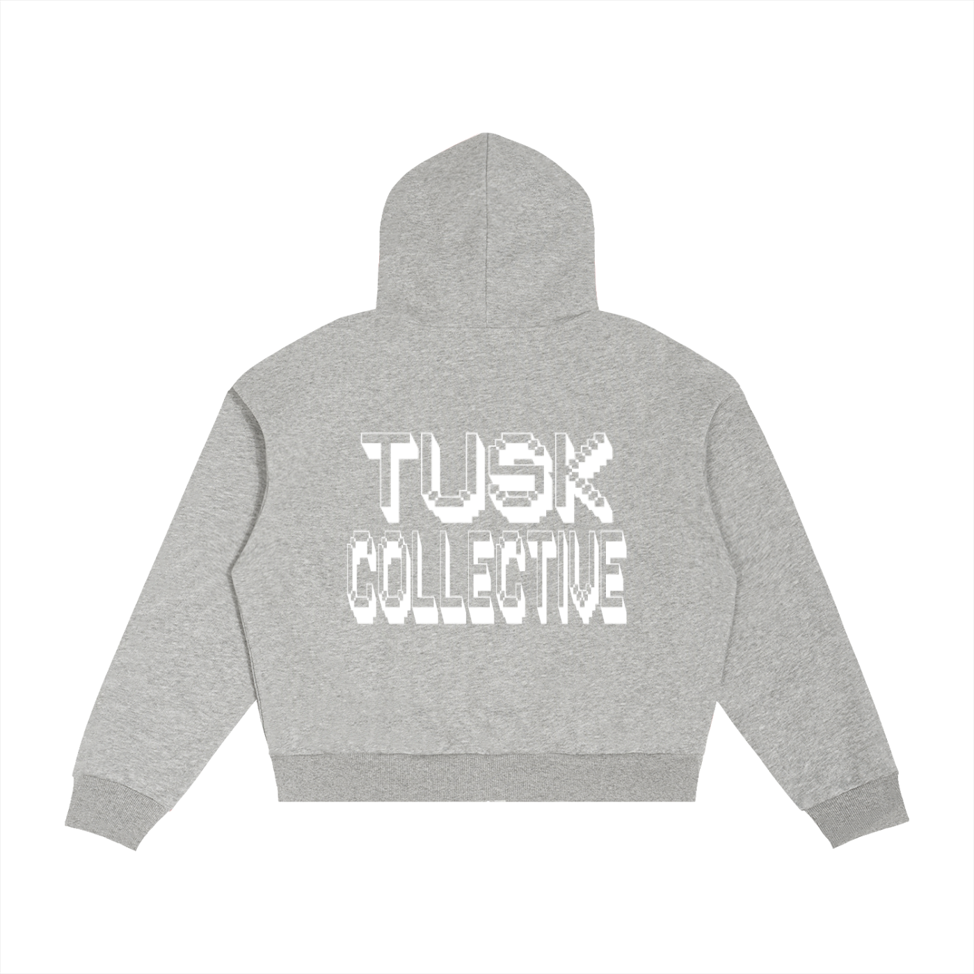 Contrast Plaid Boxy Zip Hoodie