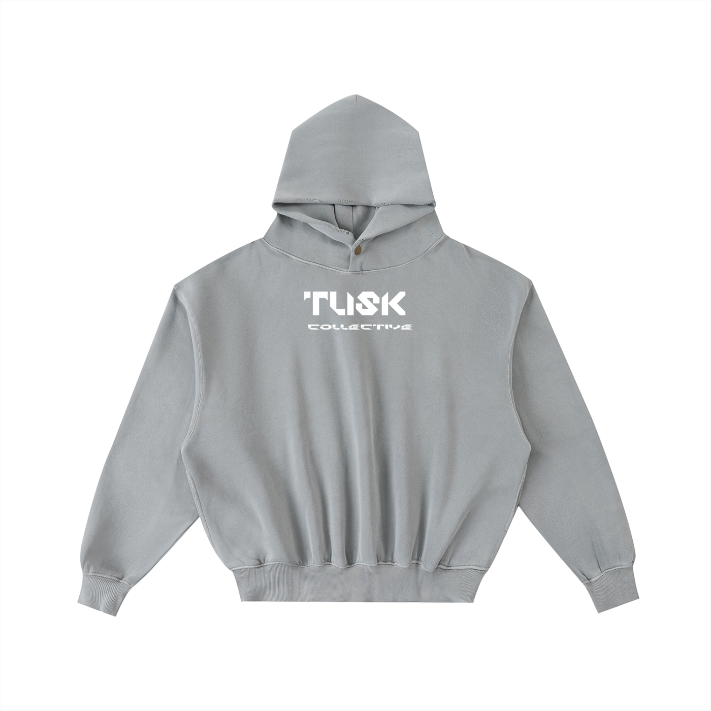 Frayed Enzyme Washed Fleece Hoodie