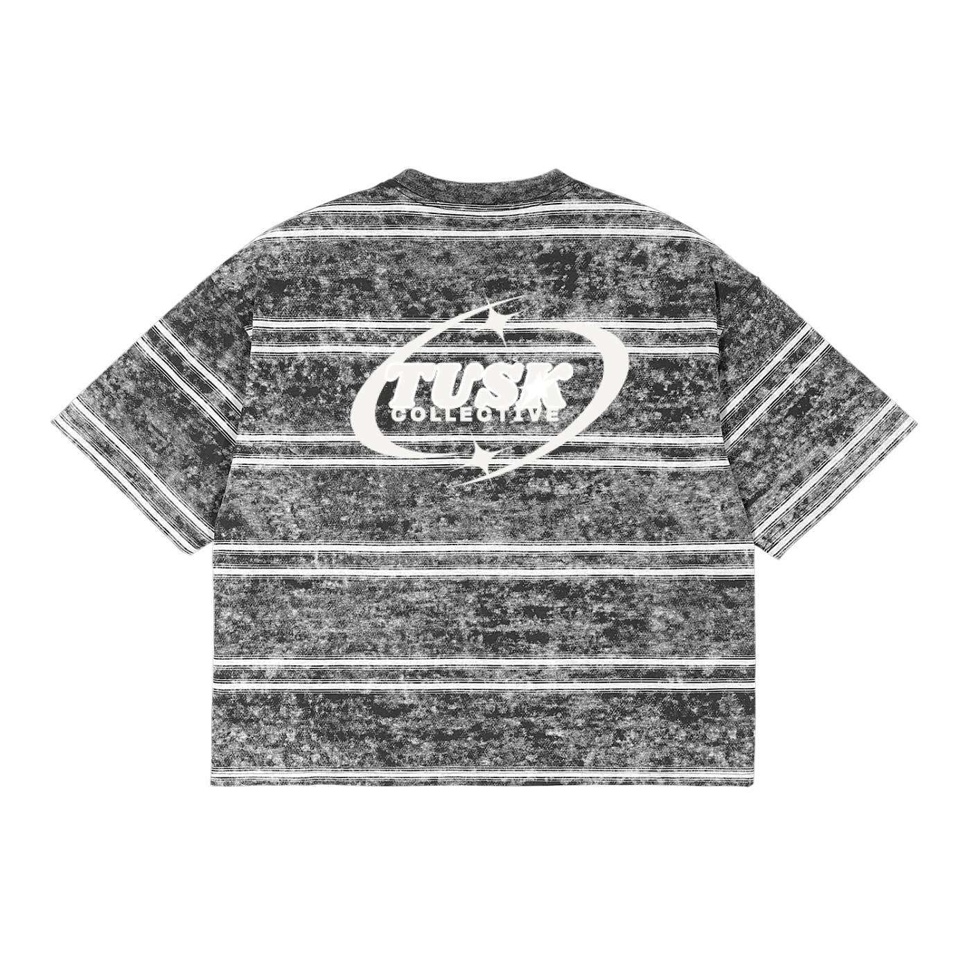 Snow Washed Striped Boxy T-Shirt