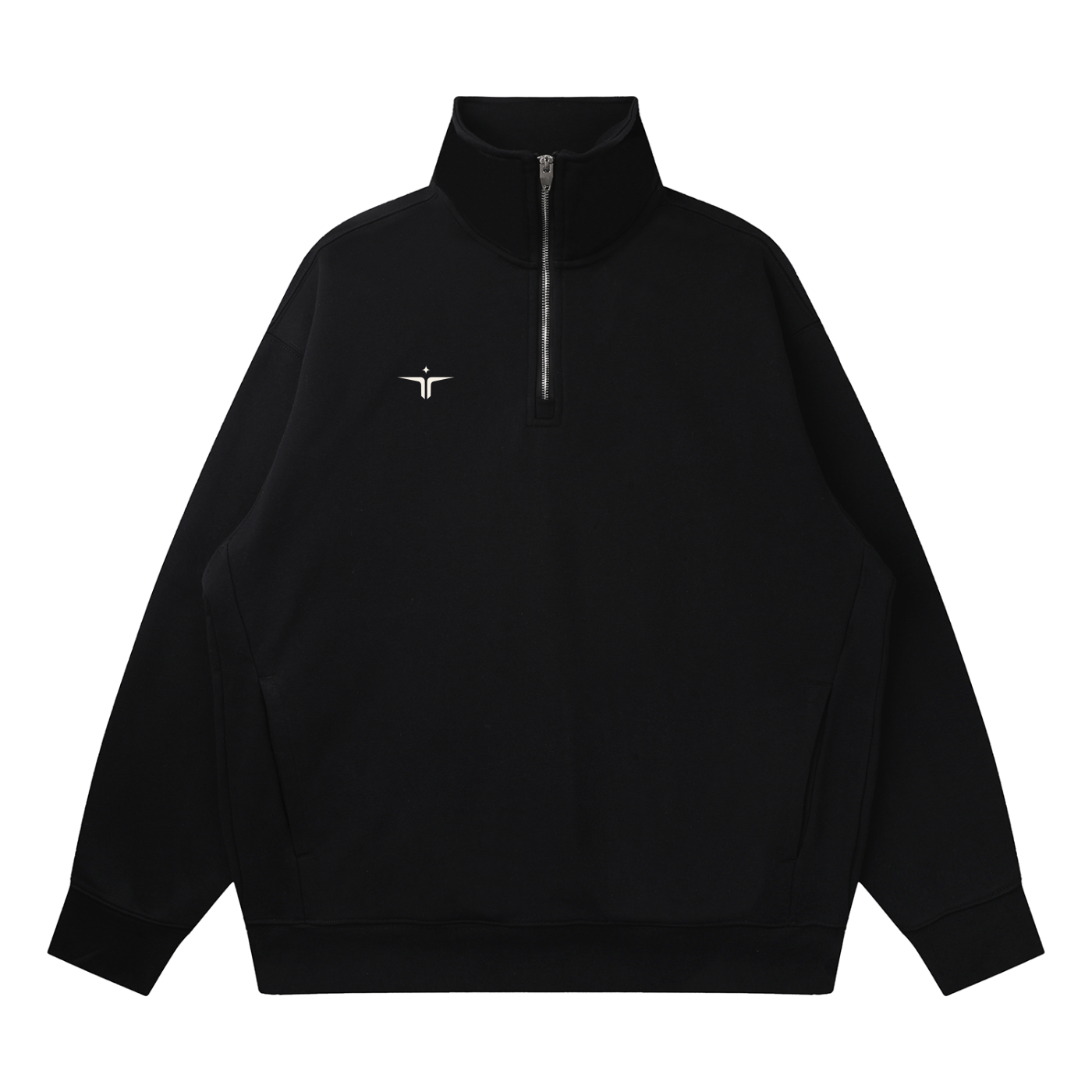 Quarter-Zip Drop Shoulder Sweatshirt