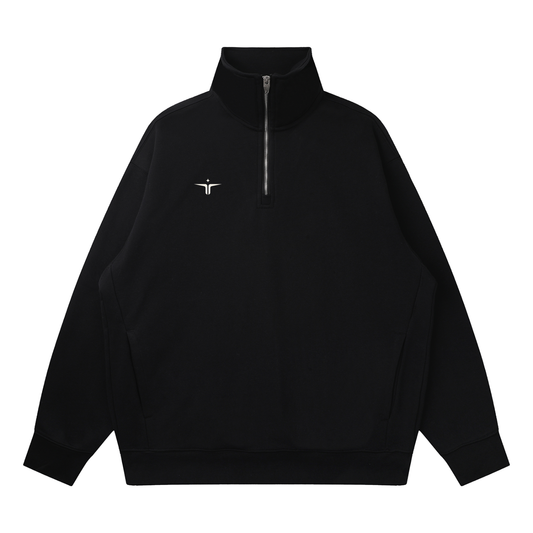 Quarter-Zip Drop Shoulder Sweatshirt