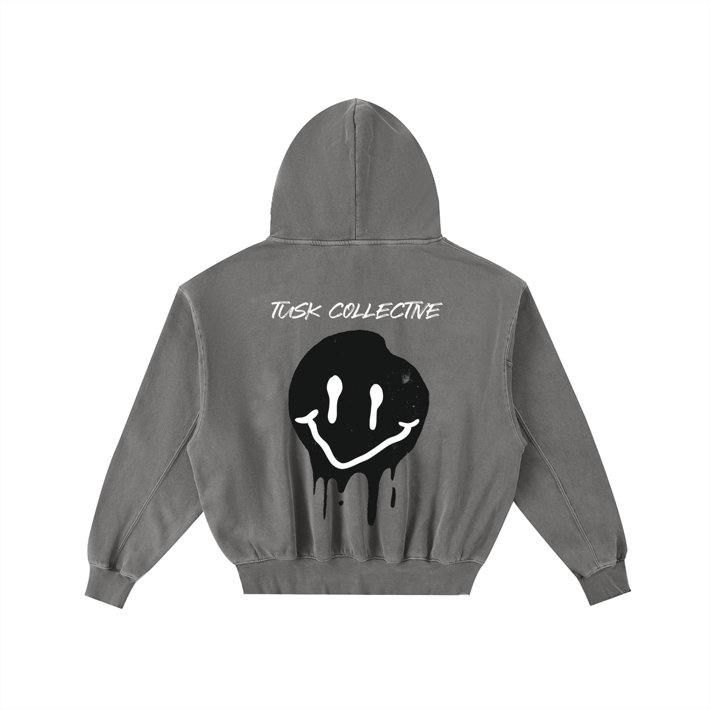 Frayed Enzyme Washed Fleece Hoodie