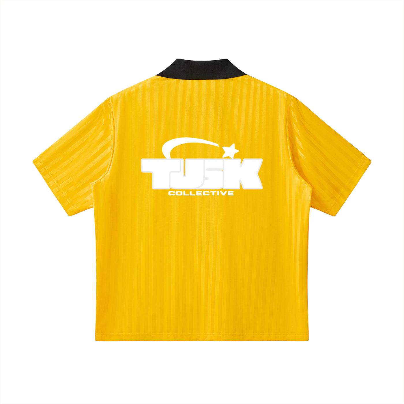 Contrast Collar Striped Soccer Jersey