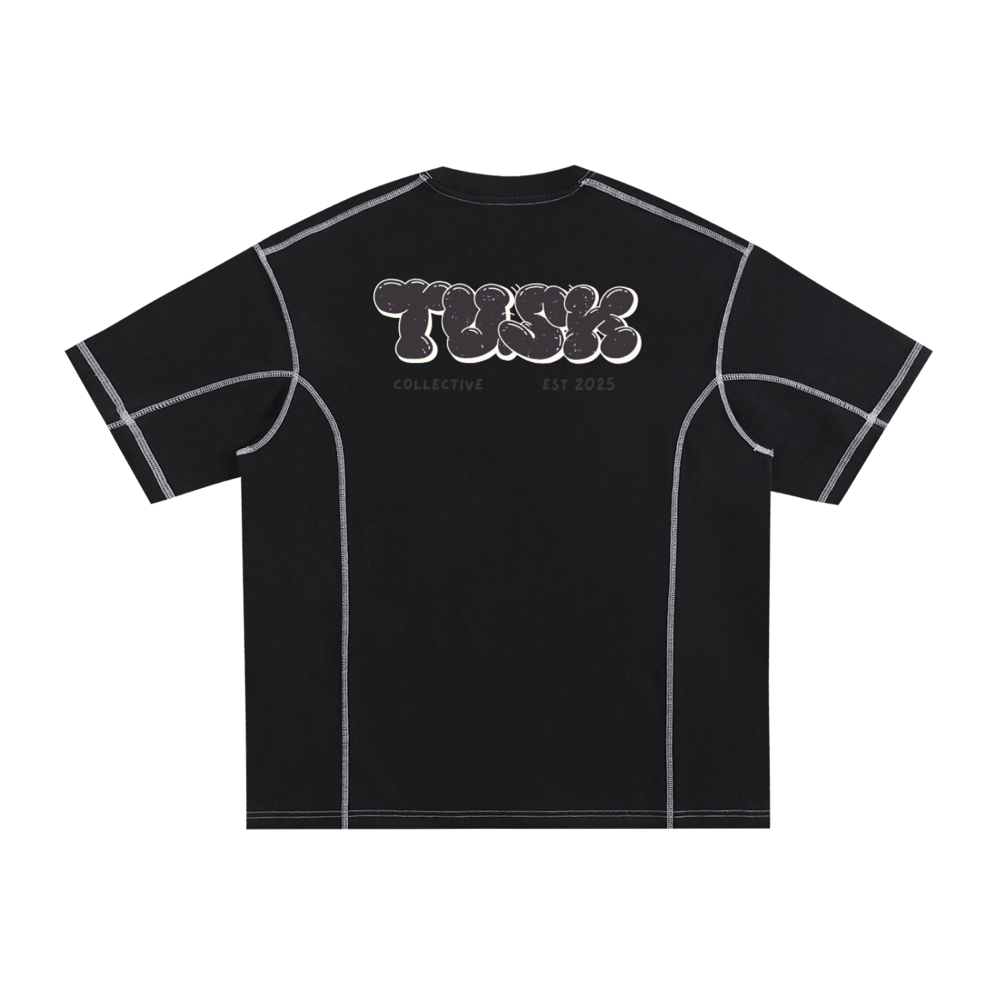 Streetwear Contrast-Stitched Cotton T-Shirt