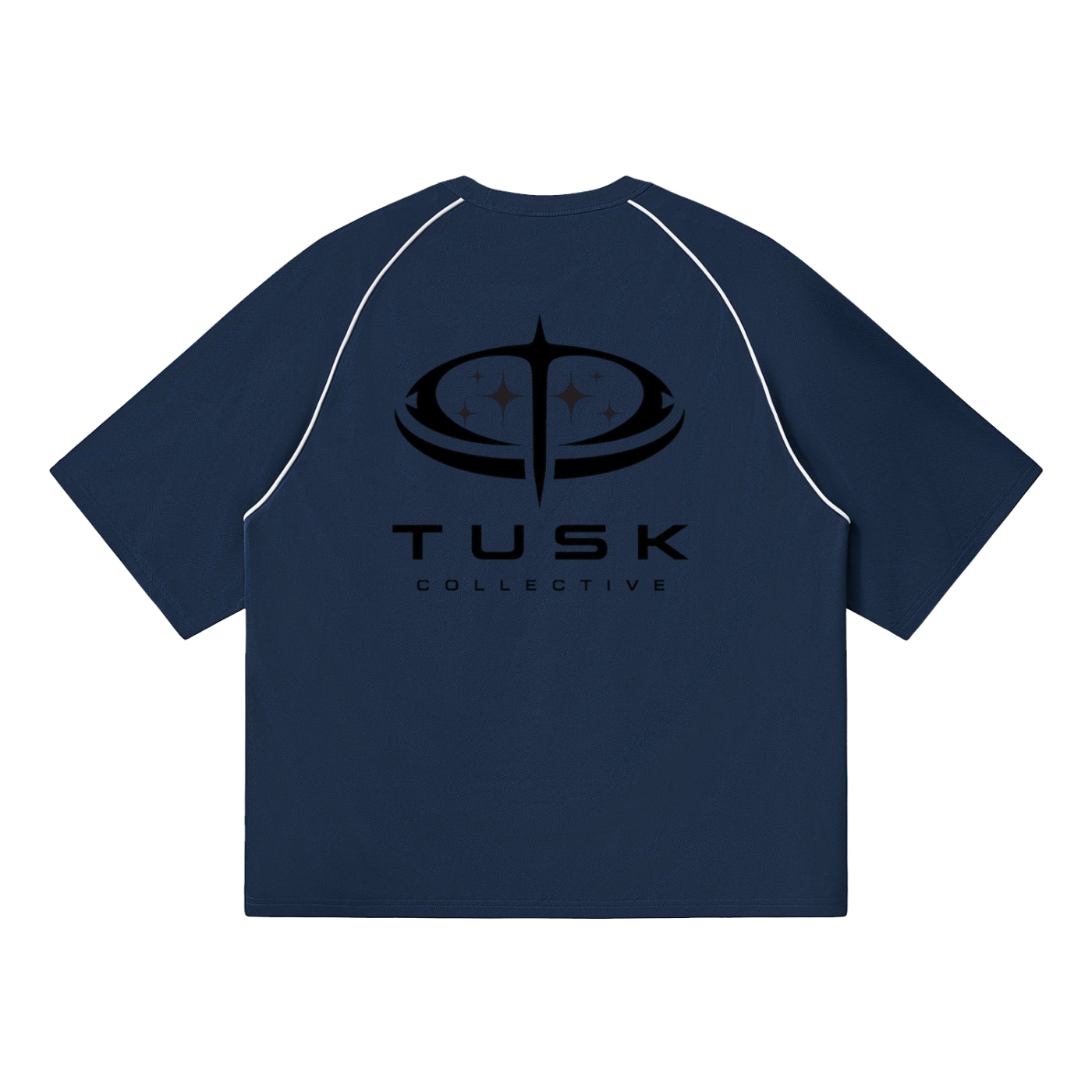 Contrast Piping Panel Raglan T-Shirt
