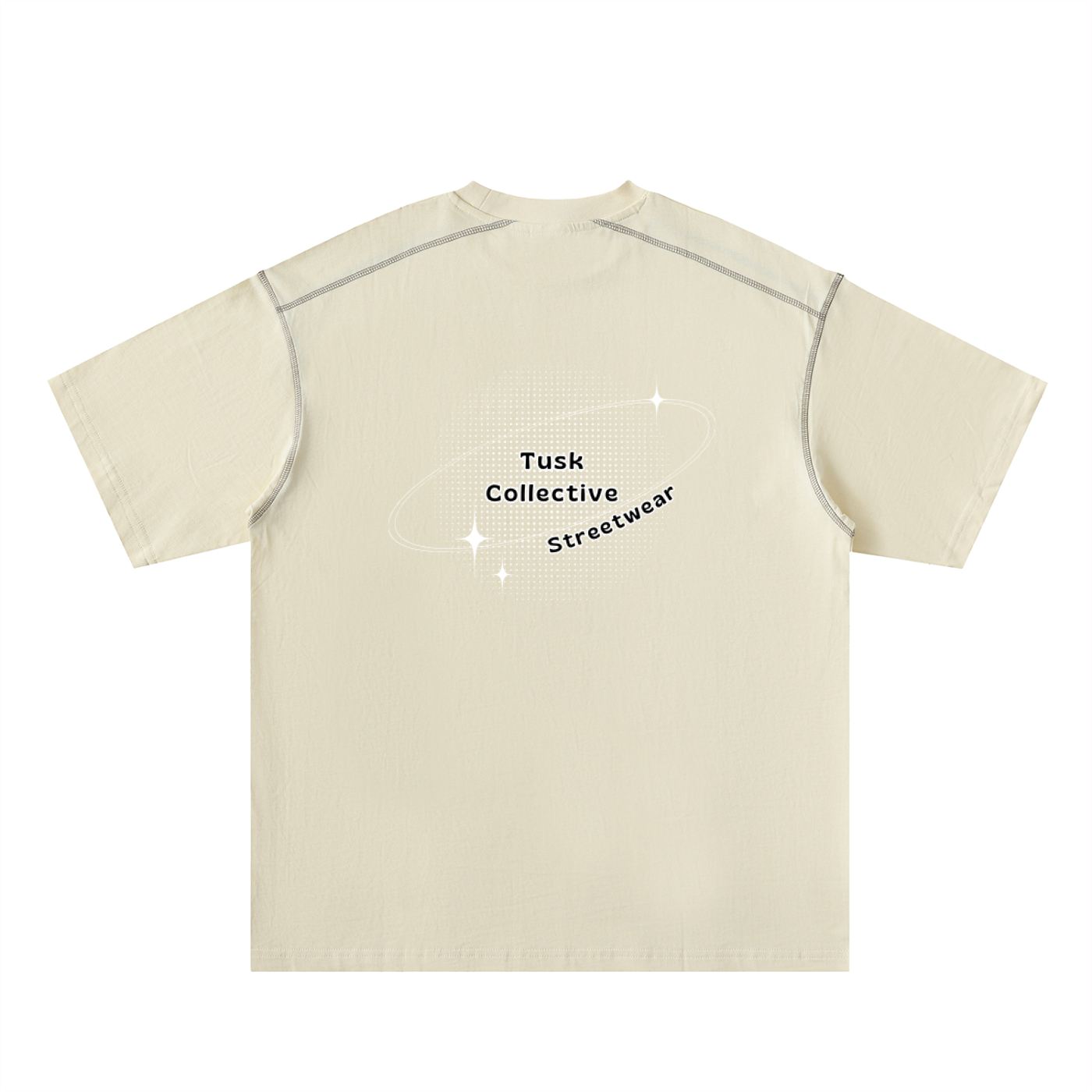 Oversized Contrast-Stitched Cotton Tee