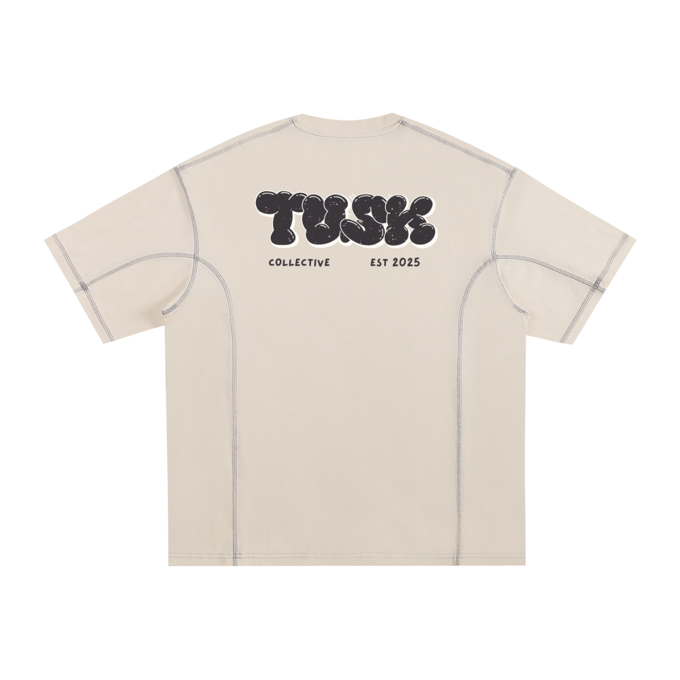 Streetwear Contrast-Stitched Cotton T-Shirt