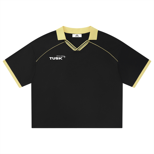 Unisex Collared Piping Boxy Soccer Jersey