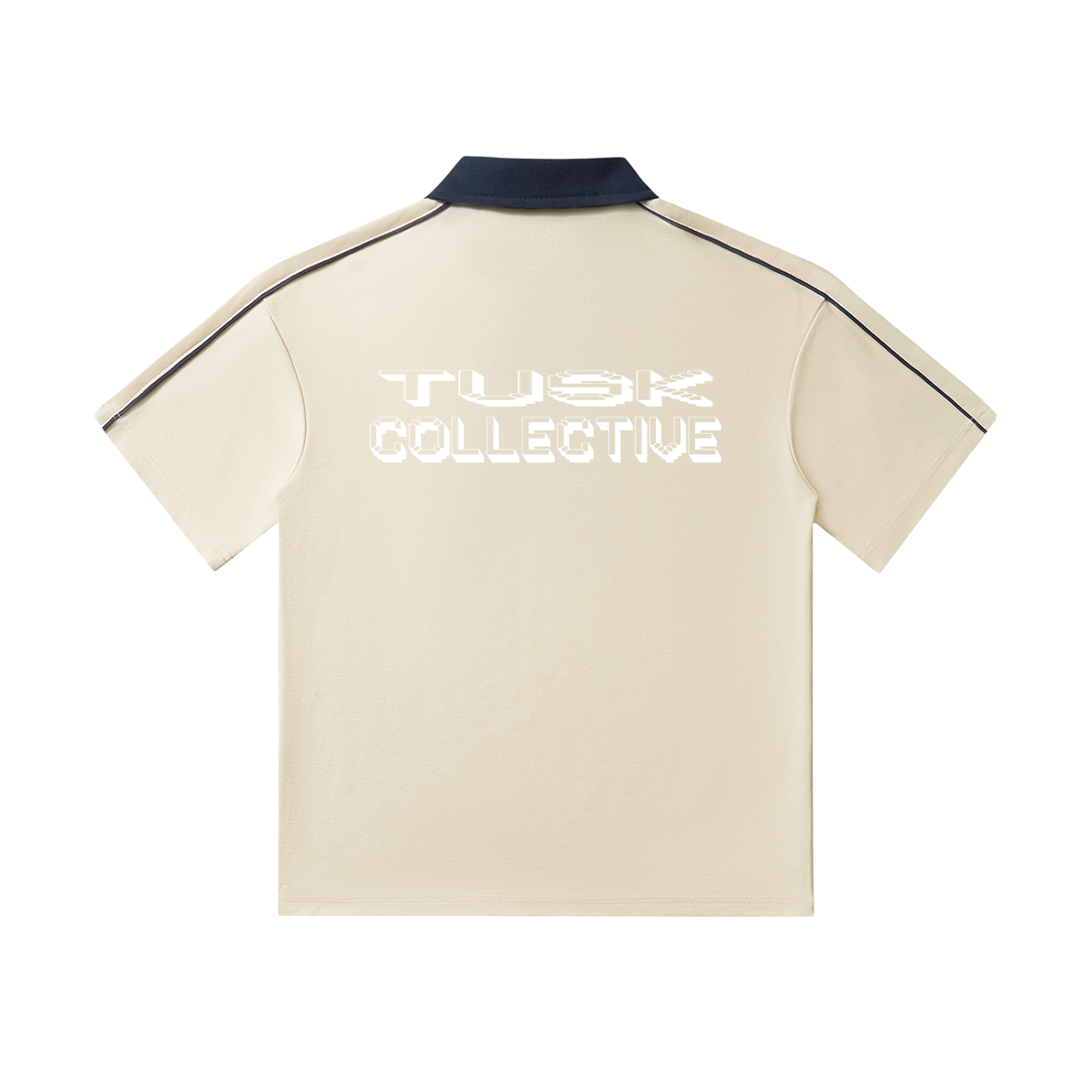 Contrast Collar Short-Sleeve Polo Shirt