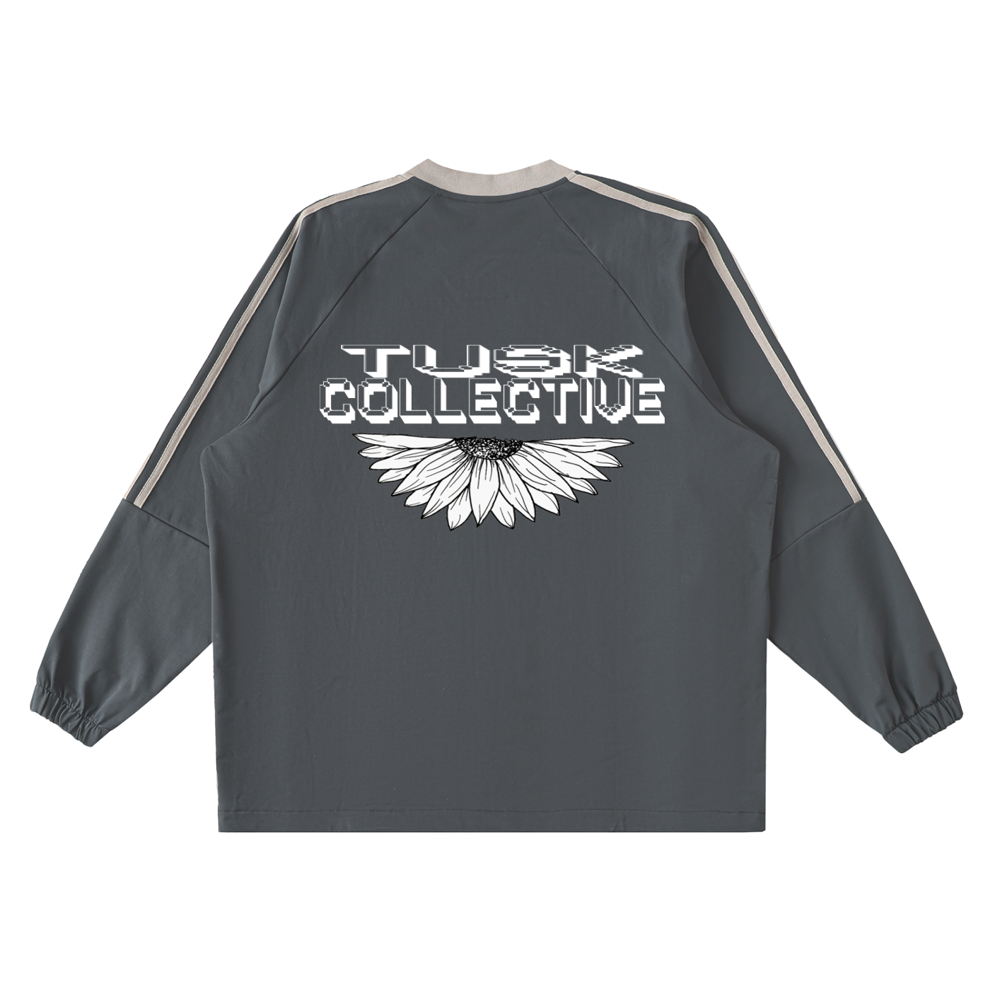 Color-Block V-Neck Long-Sleeve T-Shirt