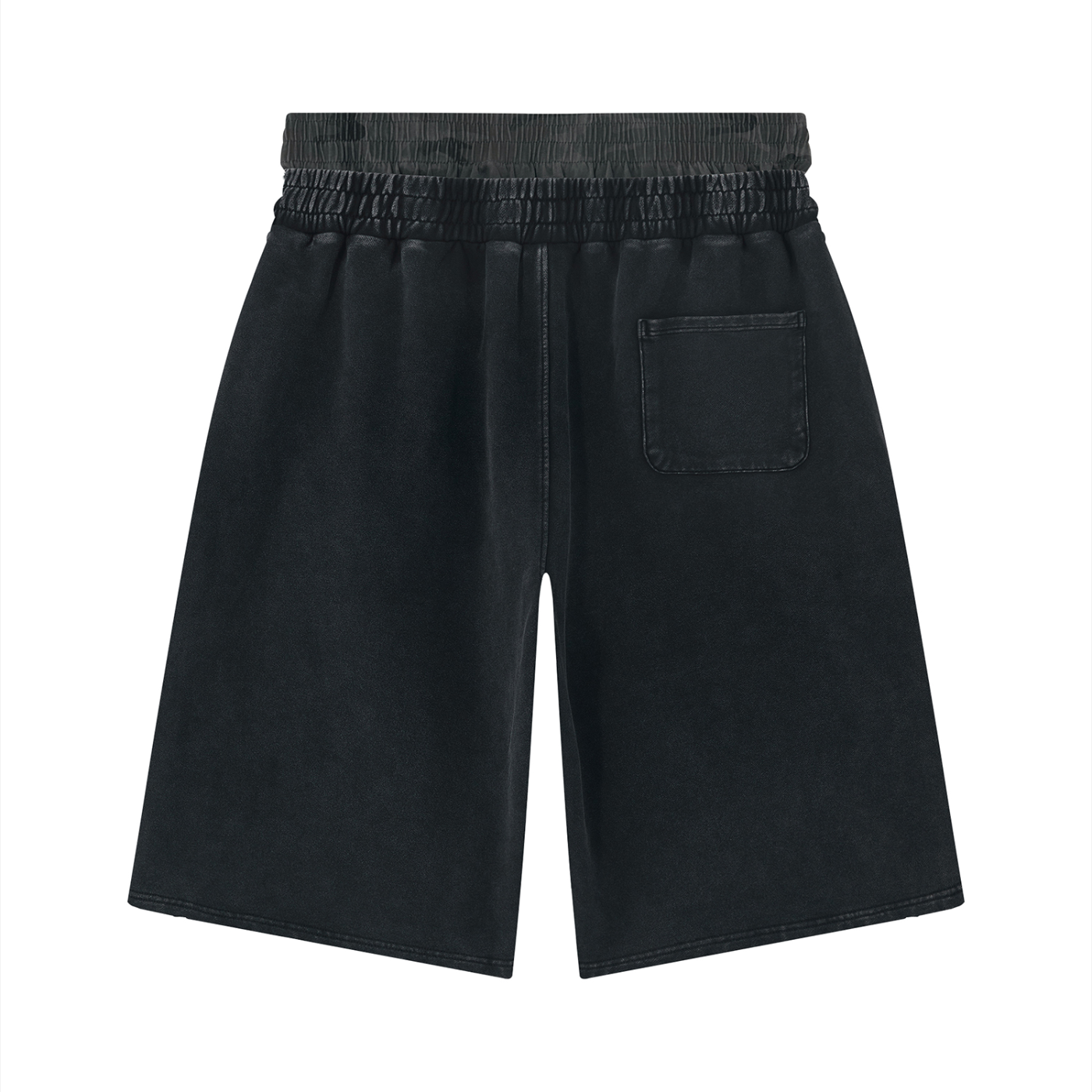 Unisex Vintage Wash Distressed Wide Leg Shorts