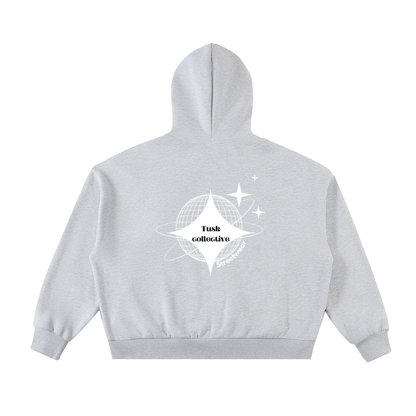 Fleeced Full-Zip Boxy Hoodie