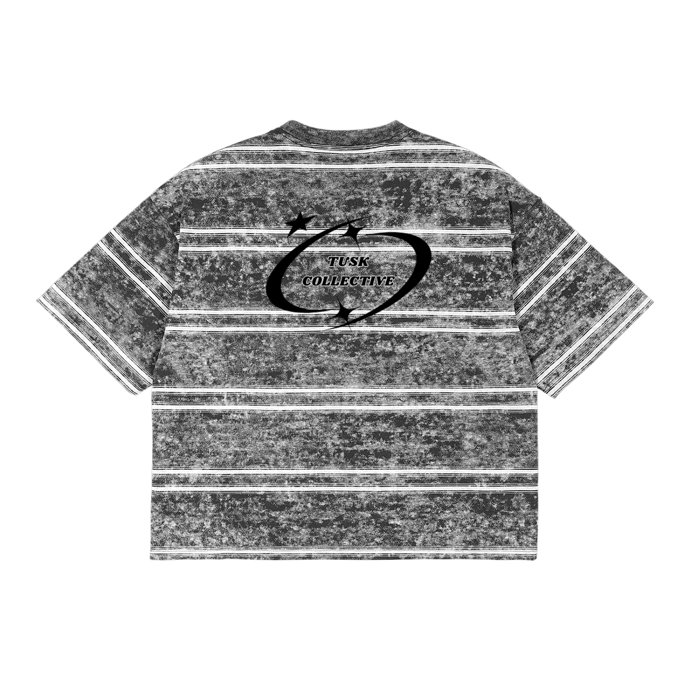 Snow Washed Striped Boxy T-Shirt