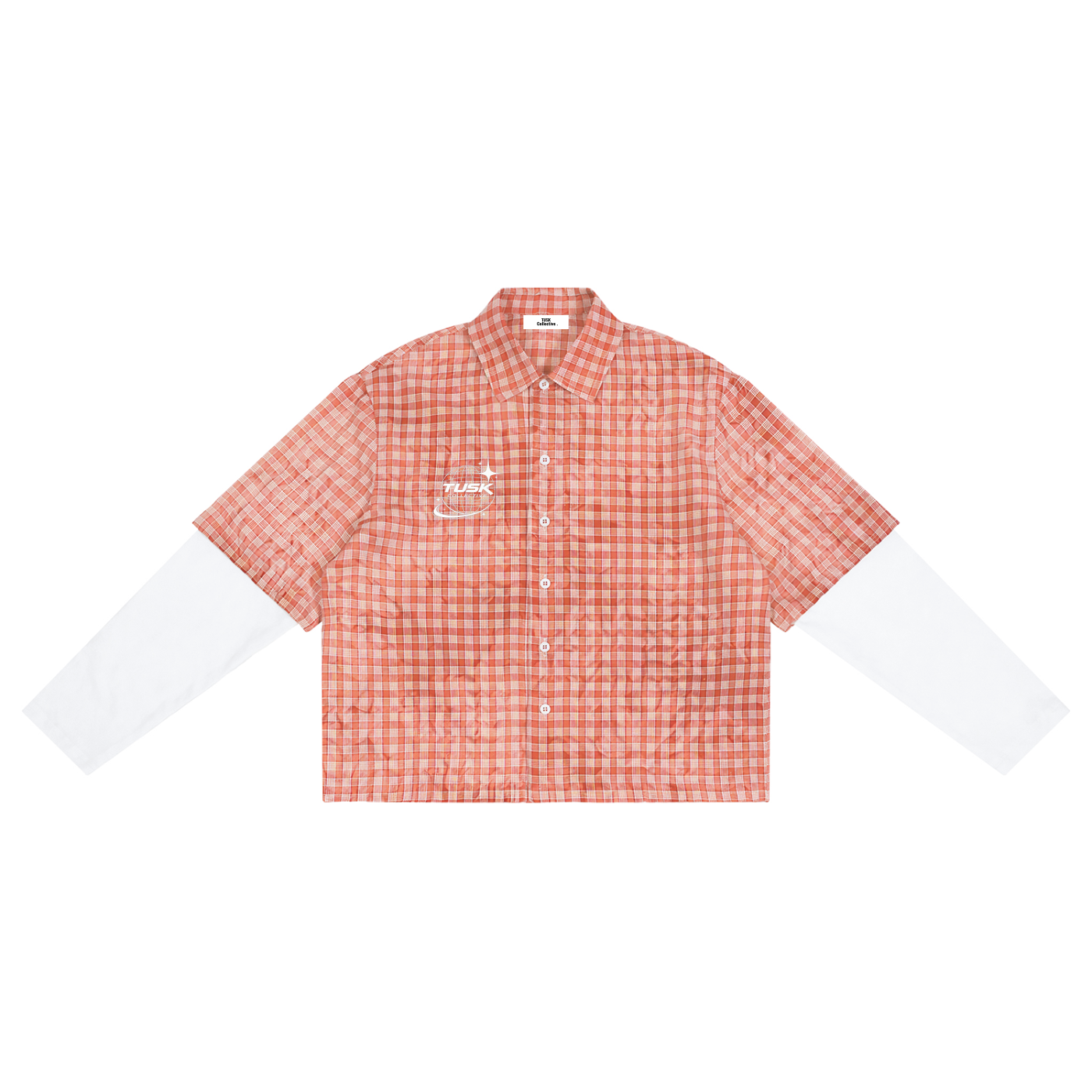 Unisex Vintage Wash Plaid Short Sleeve Shirt