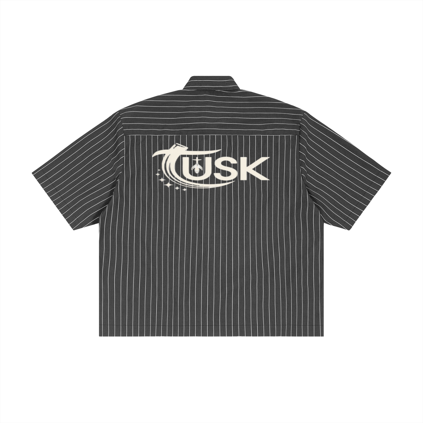 Unisex Striped Boxy Button-Up Shirt