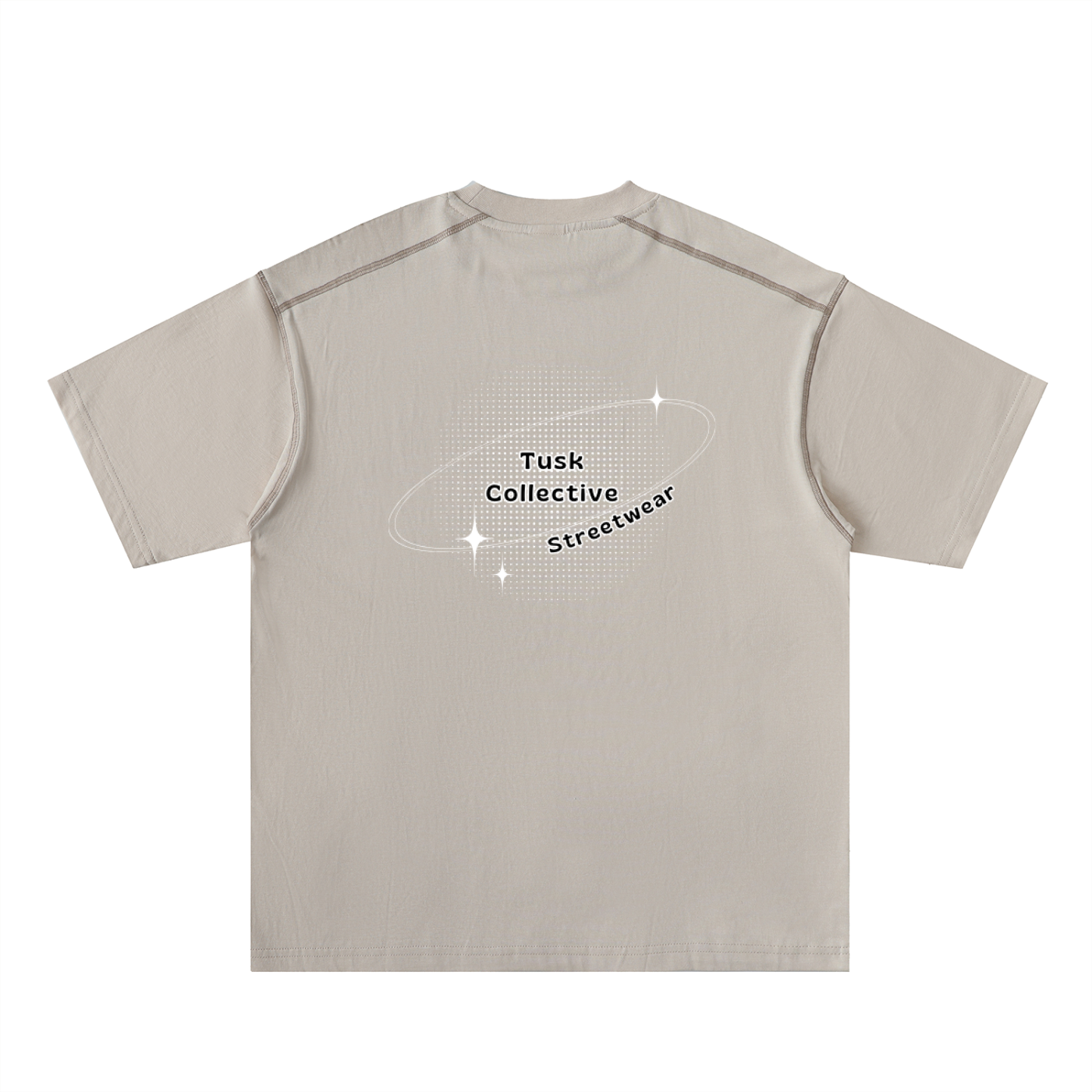 Oversized Contrast-Stitched Cotton Tee