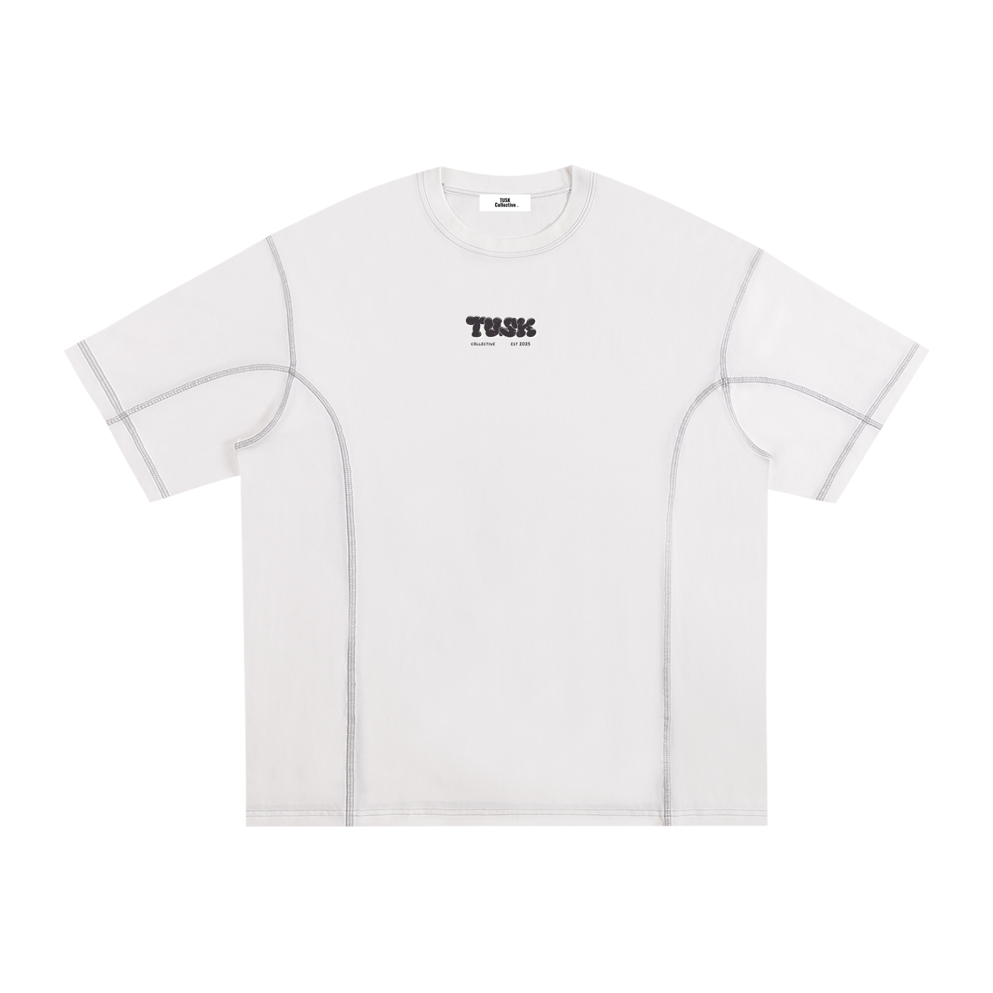 Streetwear Contrast-Stitched Cotton T-Shirt