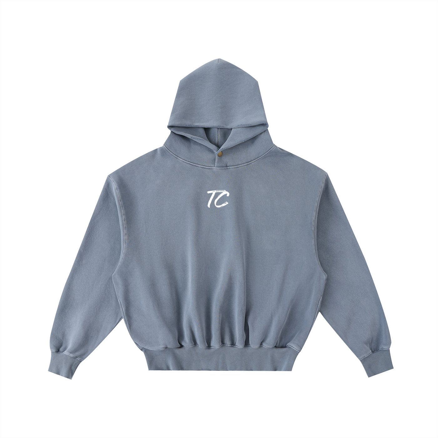 Frayed Enzyme Washed Fleece Hoodie