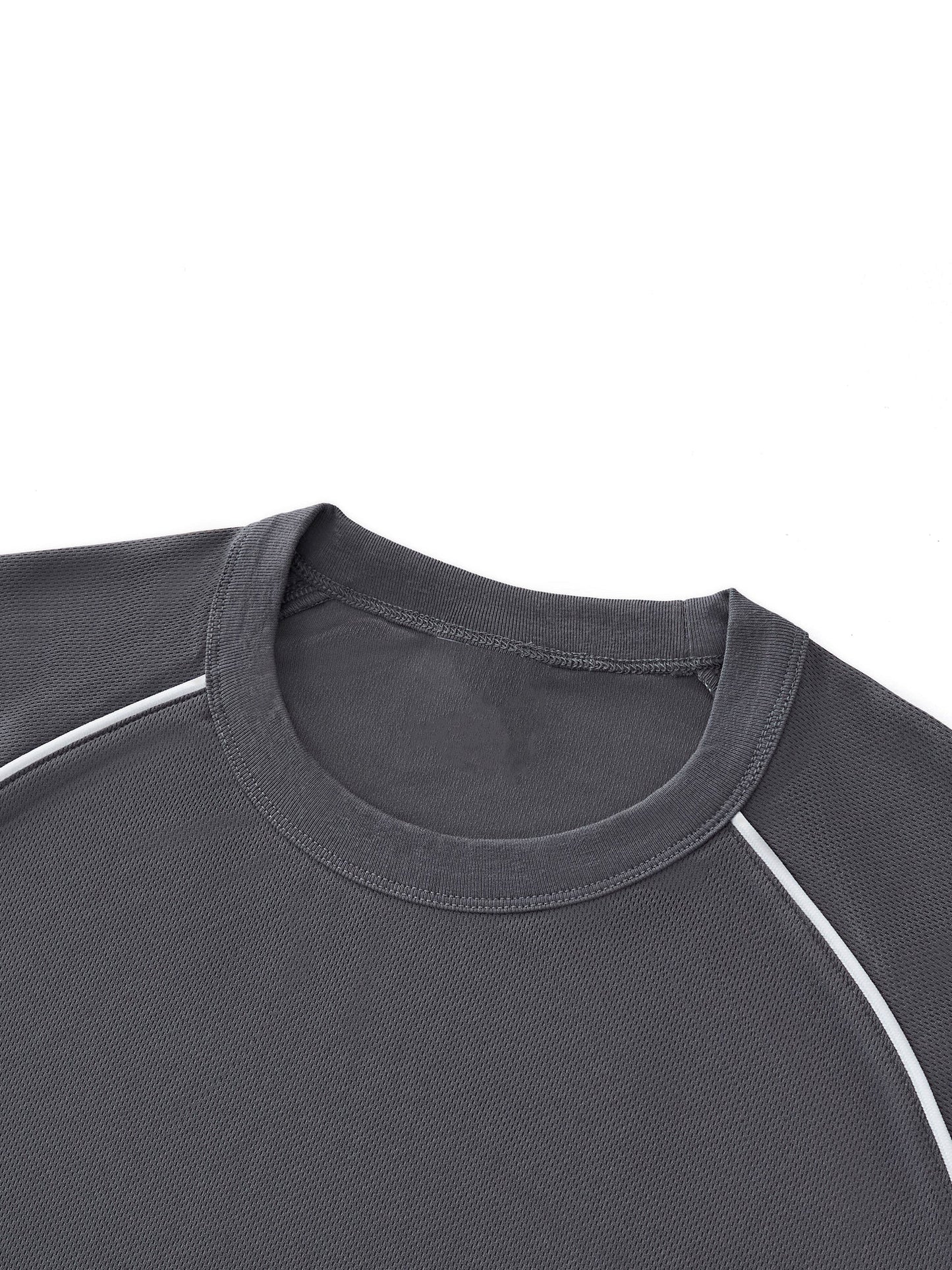 Contrast Piping Panel Raglan T-Shirt
