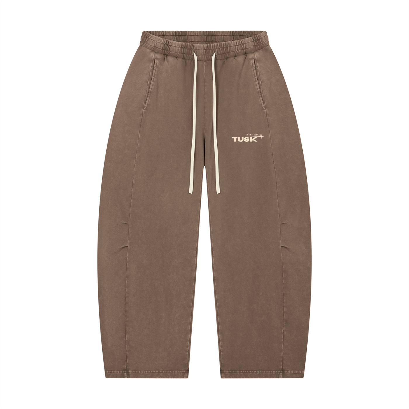 Unisex Mineral Wash Barrel Leg Pants