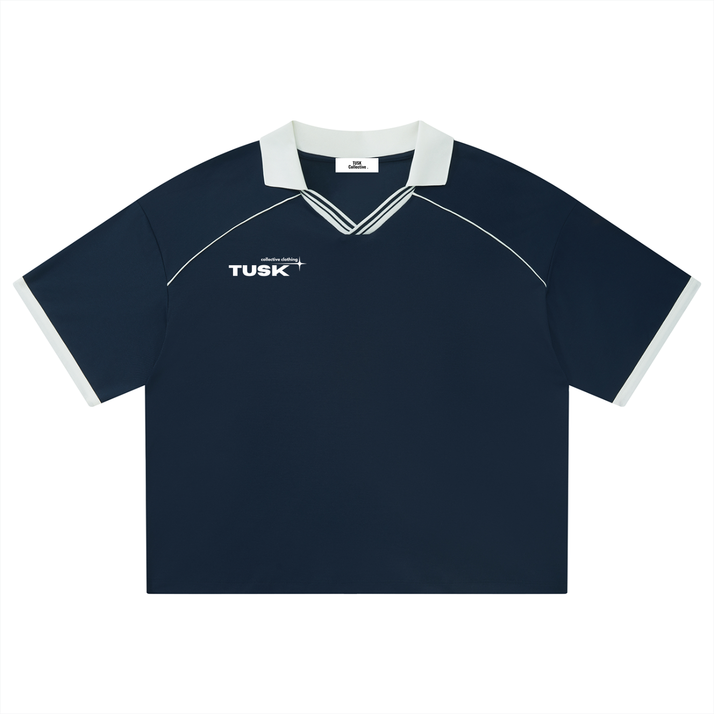 Unisex Collared Piping Boxy Soccer Jersey
