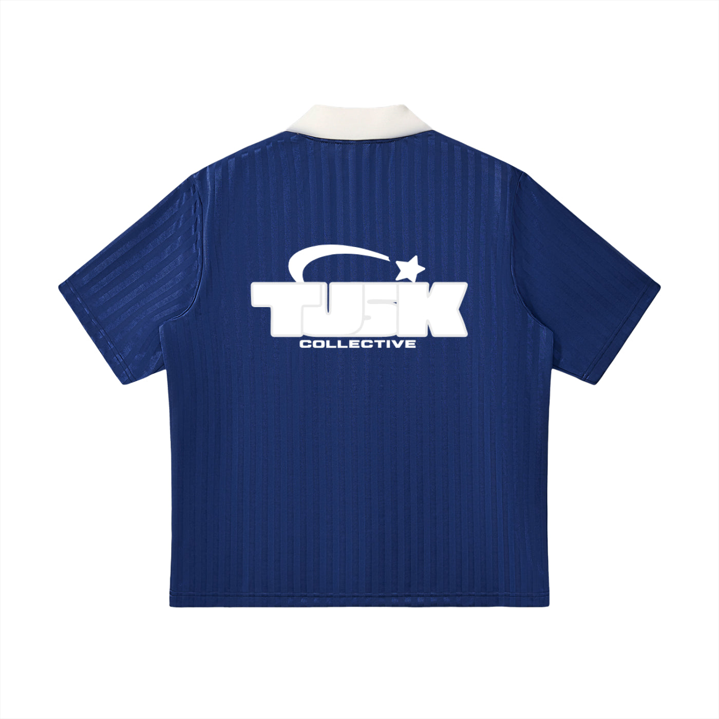 Contrast Collar Striped Soccer Jersey