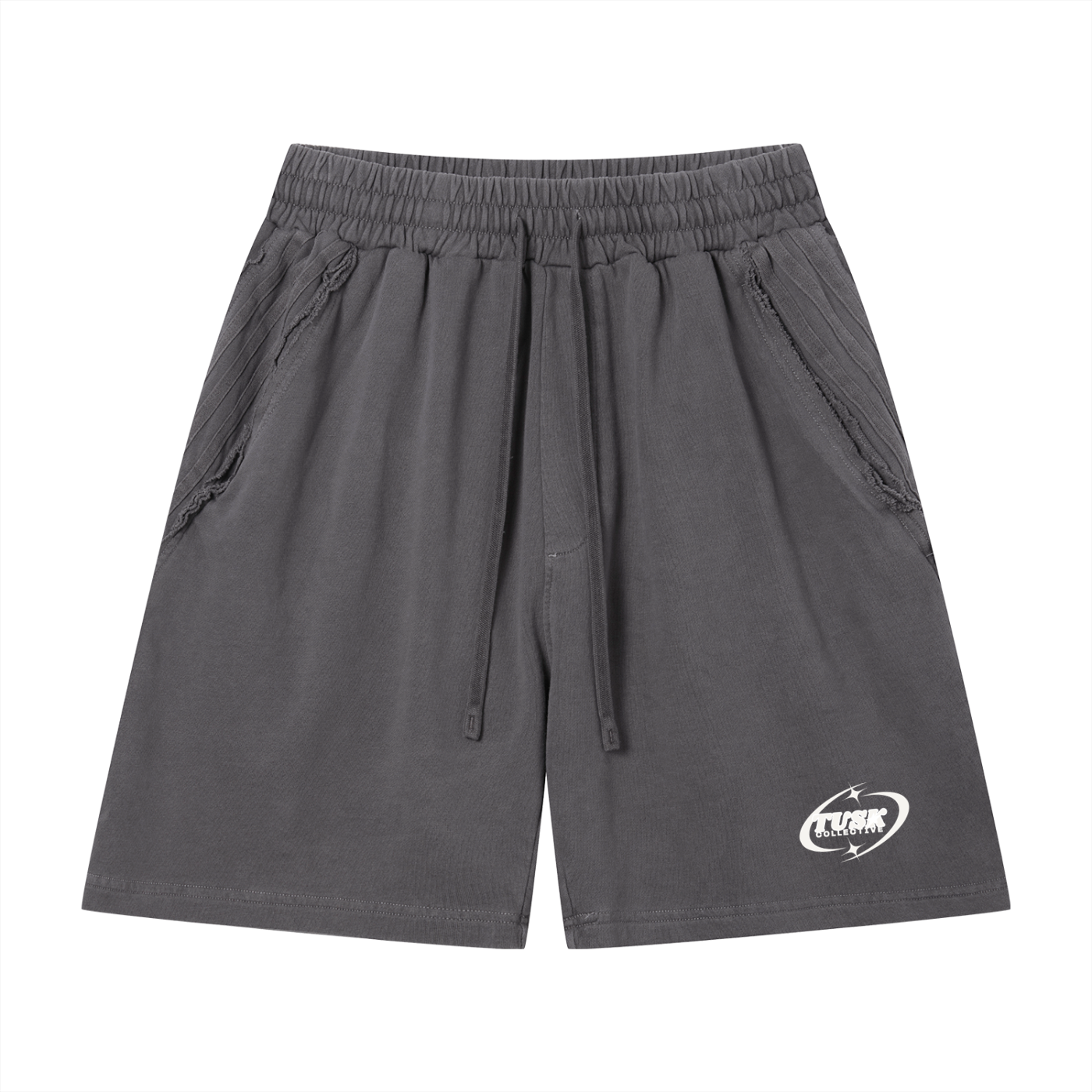 Unisex Vintage Wash Raw Edge Shorts