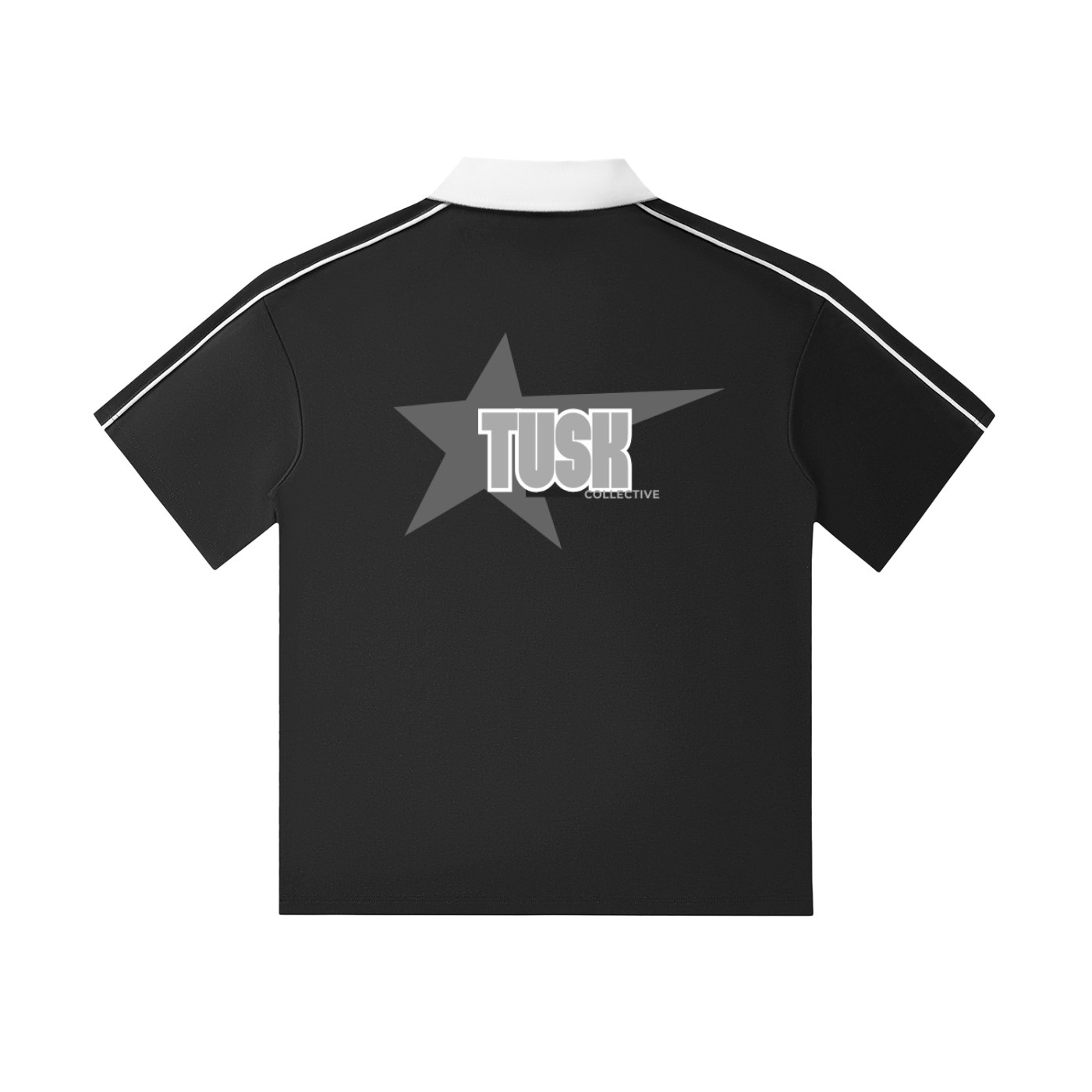 Contrast Collar Short-Sleeve Polo Shirt