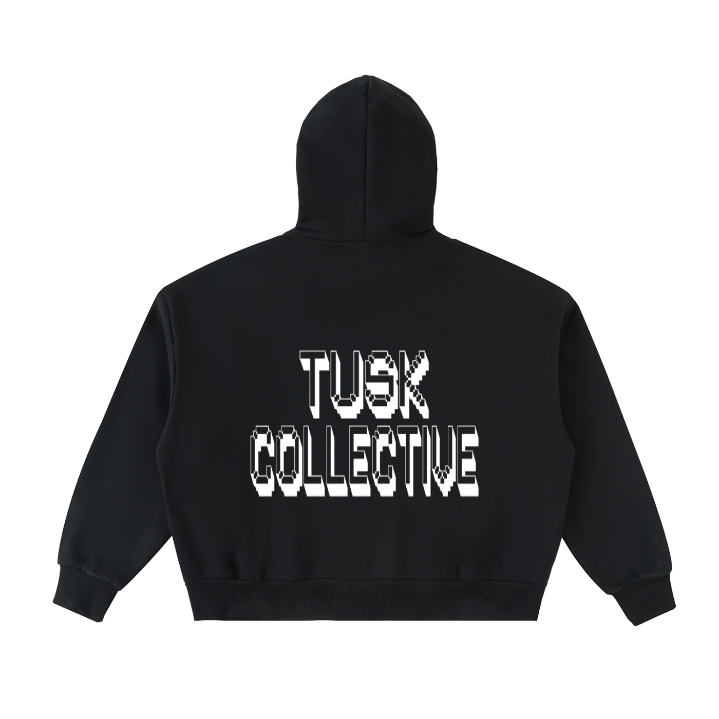 Fleeced Full-Zip Boxy Hoodie