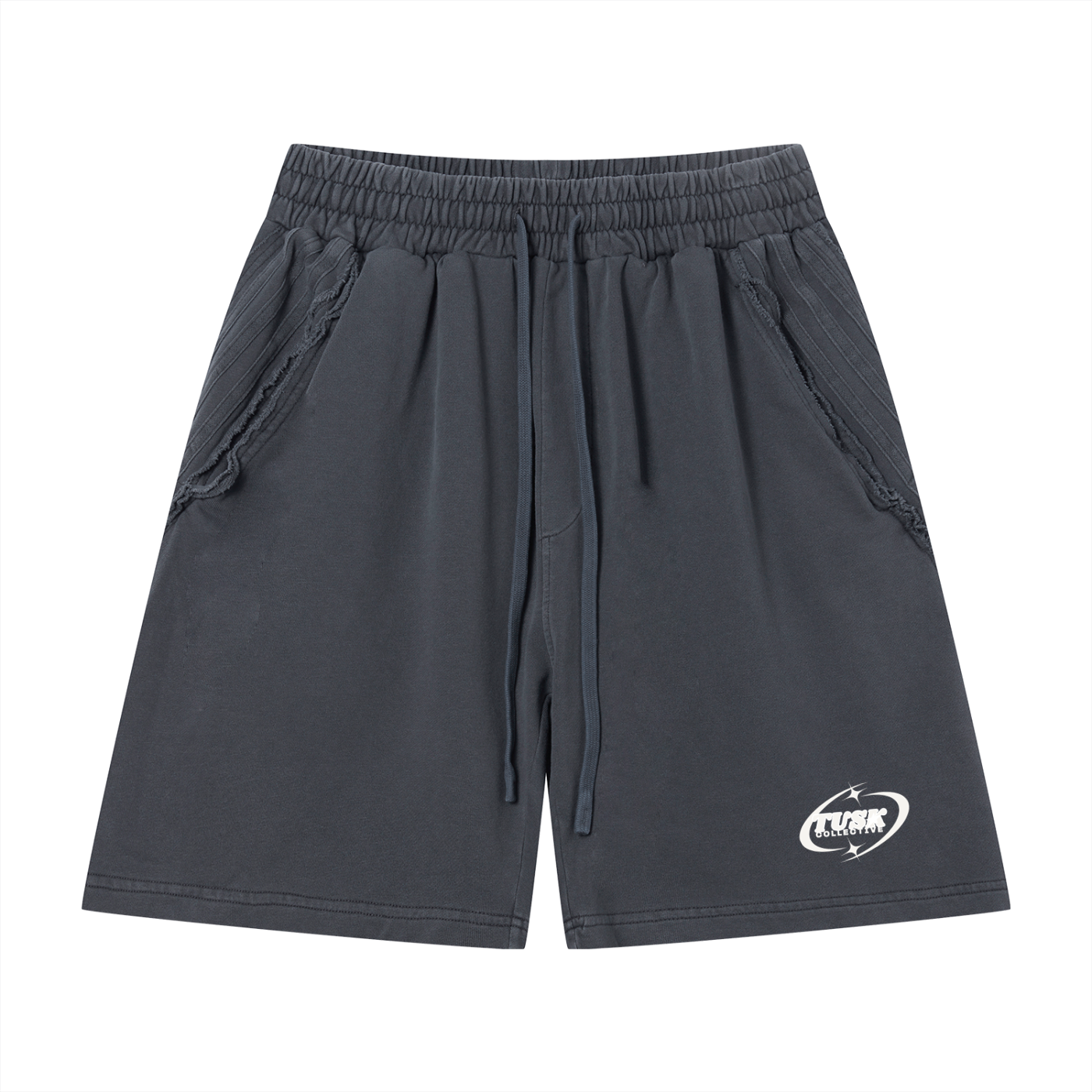 Unisex Vintage Wash Raw Edge Shorts