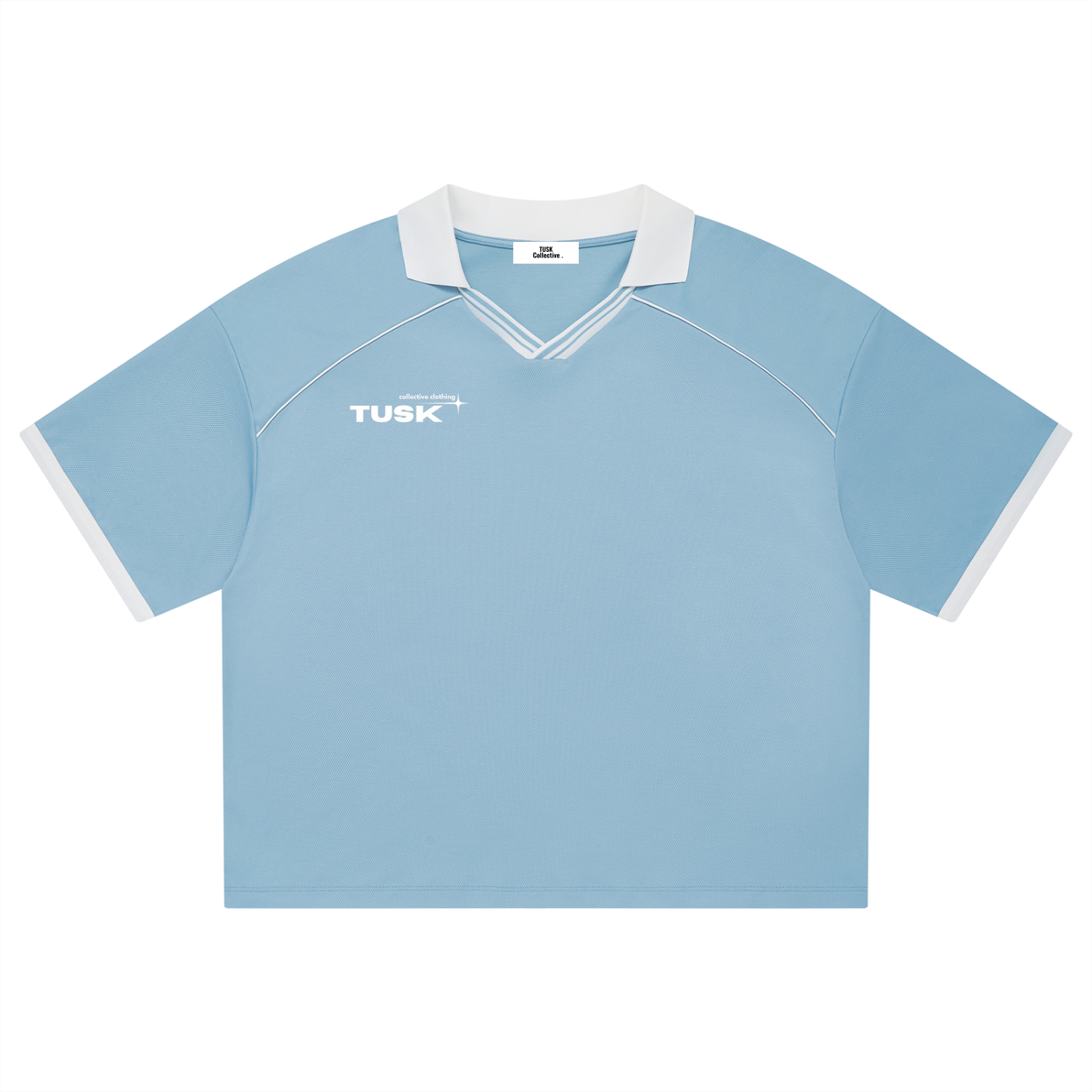 Unisex Collared Piping Boxy Soccer Jersey